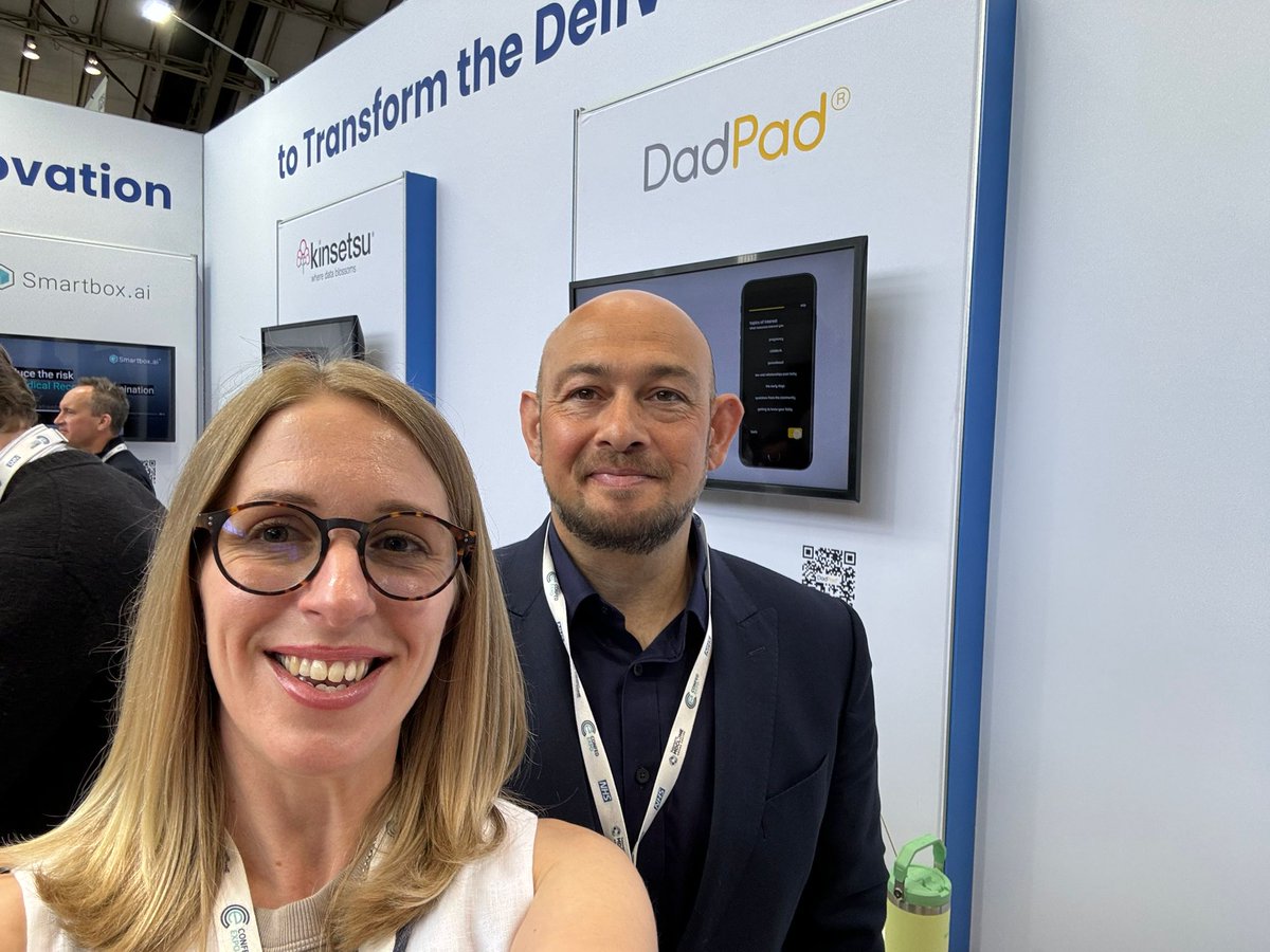 The DadPad - hello@thedadpad.co.uk (@dadpaduk) on Twitter photo Day 2 @ #NHSConfedExpo and Julian & Georgie are again ready for more exciting conversations about our innovative work to engage & involve dads and co-parents during the #perinatal period. Find them on Stand A5 💙.
#dadsmatter #allparentsmatter #dadpad <a href="/NHSConfed/">NHS Confederation</a> <a href="/hicdigital/">Healthcare Innovation Consortium</a> Day 2 @ #NHSConfedExpo and Julian & Georgie are again ready for more exciting conversations about our innovative work to engage & involve dads and co-parents during the #perinatal period. Find them on Stand A5 💙.
#dadsmatter #allparentsmatter #dadpad <a href="/NHSConfed/">NHS Confederation</a> <a href="/hicdigital/">Healthcare Innovation Consortium</a>