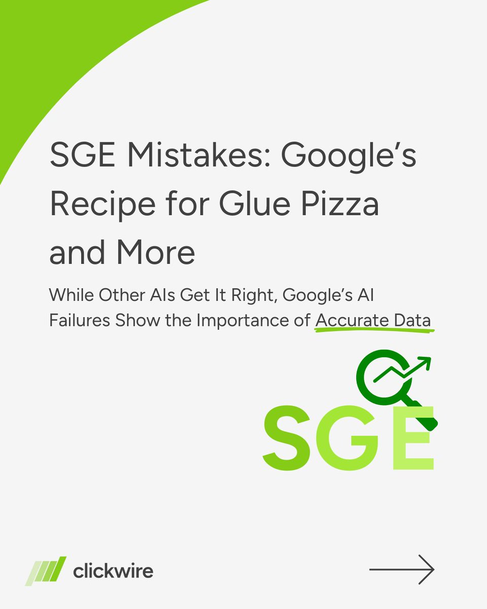 Clickwire_io's tweet image. Remember when Google AI told us to put glue in our pizza? Turns out Google’s AI had the last laugh by actually learning from our jokes. 

One positive sign? Google’s AI can't even answer questions about its own products anymore. 

#glueonpizza #googlefail #googleai #sge #ai