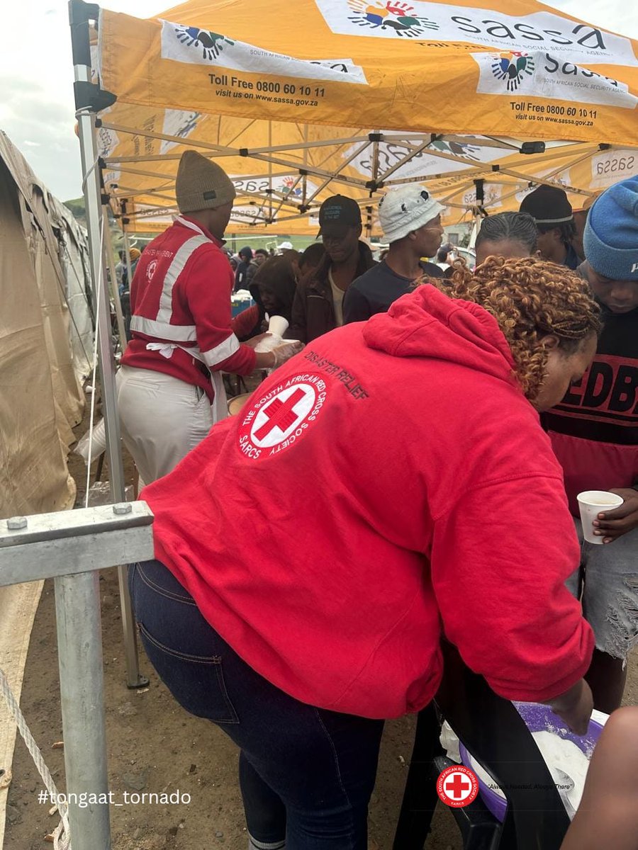 RedcrossSa's tweet photo. Following the devastating tornadoes that affected the Tongaat area, the KZN Provincial Response Team led by their Provincial Manager, Mr S.G. Hlatshwayo have been providing relief and engaging stakeholders to have a coordinated front to assist the vulnerable. https://t.co/Ln7j4sO25j