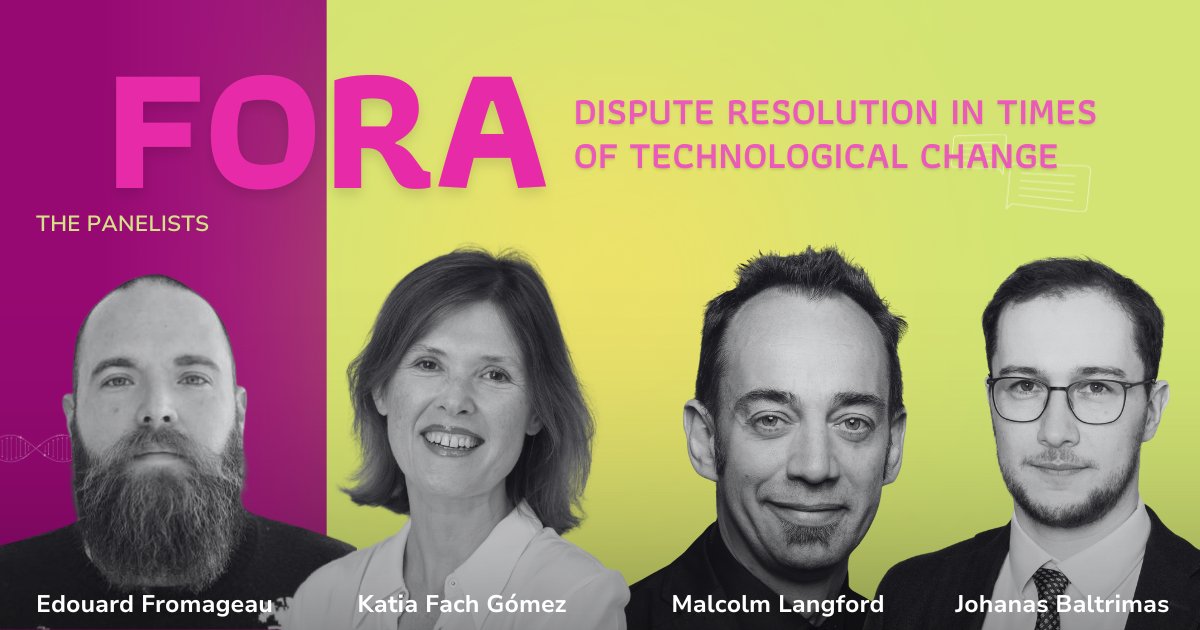 #ESIL2024Vilnius will have a panel on Dispute Resolution in Times of Technological Change chaired by <a href="/EFromageau/">Edouard Fromageau</a>  (University of Aberdeen) and  <a href="/malcolmoslo/">Malcolm Langford</a> (Oslo University), <a href="/katiafachgomez/">katia fach gomez</a> (University of Zaragoza), Johanas Baltrimas (Vilnius University) presenting their works.