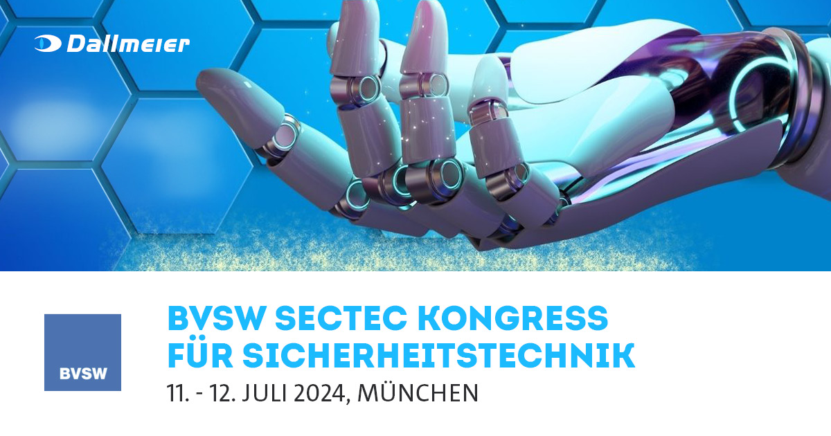 Dallmeier_de's tweet photo. 📅 Premiere 🎉 #SecTec Kongress für #Sicherheitstechnik. Am 11. & 12. Juli erwarten Sie tolle Vorträge zum Thema "Tech4Future: Was in der Sicherheitstechnik als Nächstes kommt". Und wir sind dabei und freuen uns sehr auf einen interessanten Austausch.✍️ https://t.co/h6M93XD0Ig https://t.co/9Q0kP1SbQv