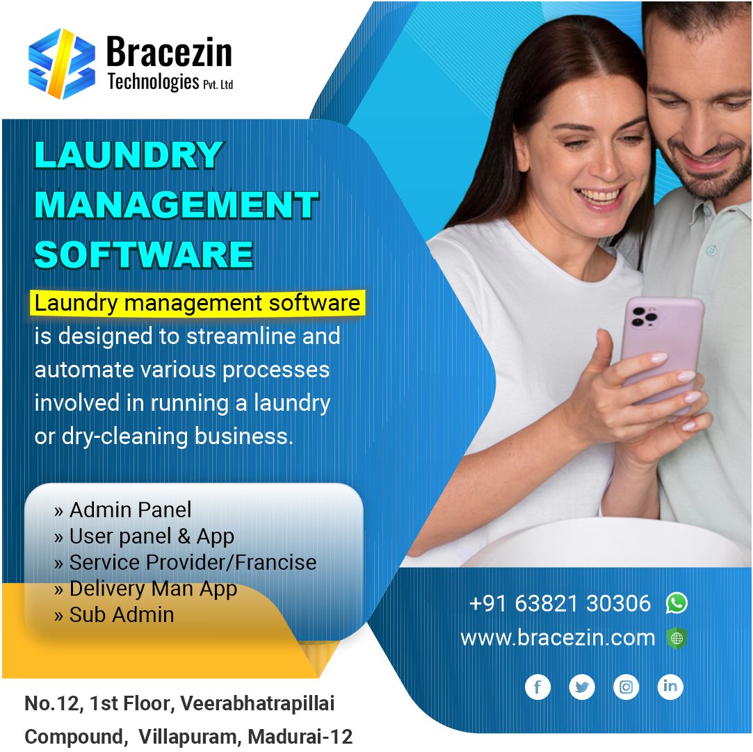 BracezinTech's tweet photo. Our #laundry management system simplifies your workflow, allowing you to focus on what matters most – delivering top-notch service to your customers. Say goodbye to paperwork and hello to automation!

Contact us:
Website: https://t.co/Xo7QtN4coQ
Email: info@bracezin.com
#bracezin https://t.co/V0Qc2YzLEI