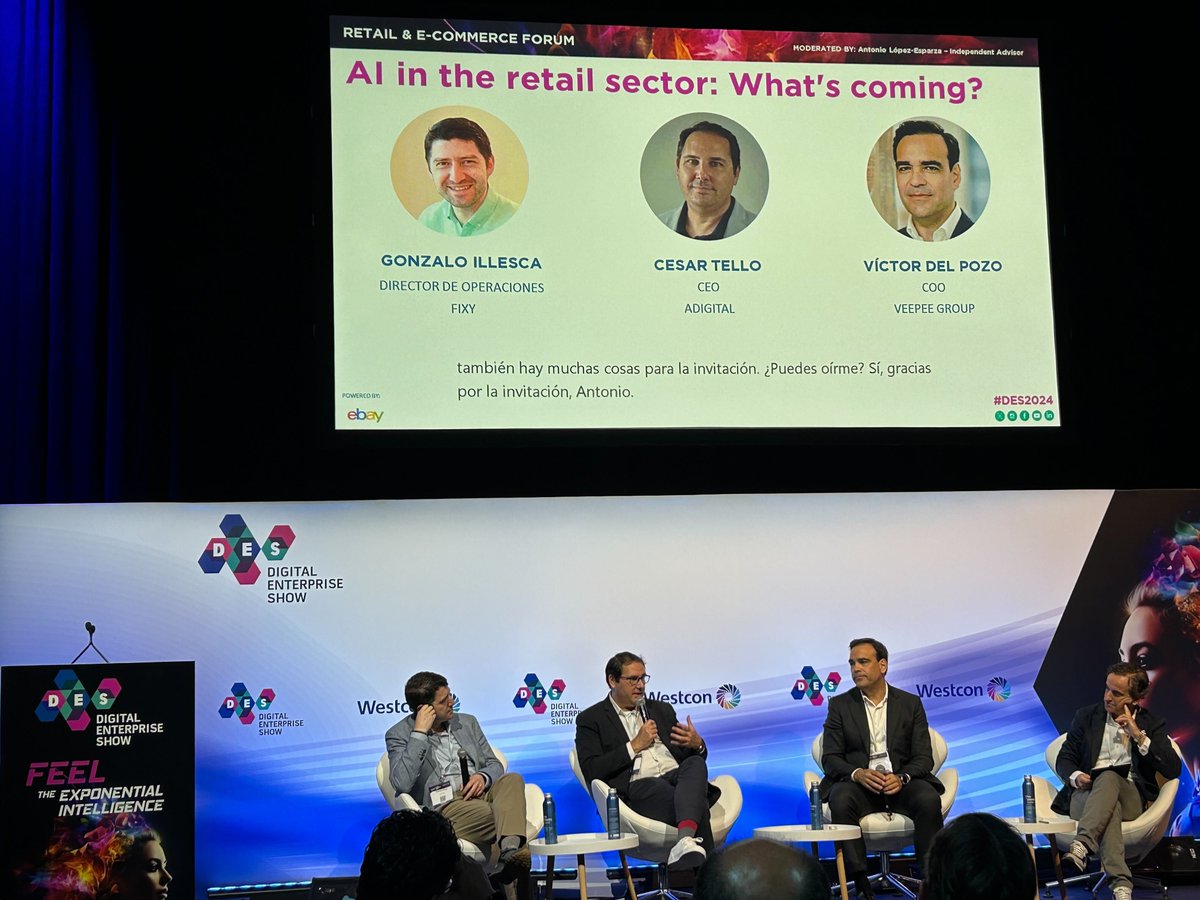 Adigital (@adigital_org) on Twitter photo 🛒¡Comenzamos el día 3⃣ en #DES2024 hablando de #InteligenciaArtificial y retail!
🗣️<a href="/CesarTP/">Cesar Tello</a>, director general de Adigital, reflexiona sobre el impacto de la IA en las empresas, así como los retos éticos y de privacidad y cómo garantizar una aplicación transparente y responsable 🛒¡Comenzamos el día 3⃣ en #DES2024 hablando de #InteligenciaArtificial y retail!
🗣️<a href="/CesarTP/">Cesar Tello</a>, director general de Adigital, reflexiona sobre el impacto de la IA en las empresas, así como los retos éticos y de privacidad y cómo garantizar una aplicación transparente y responsable