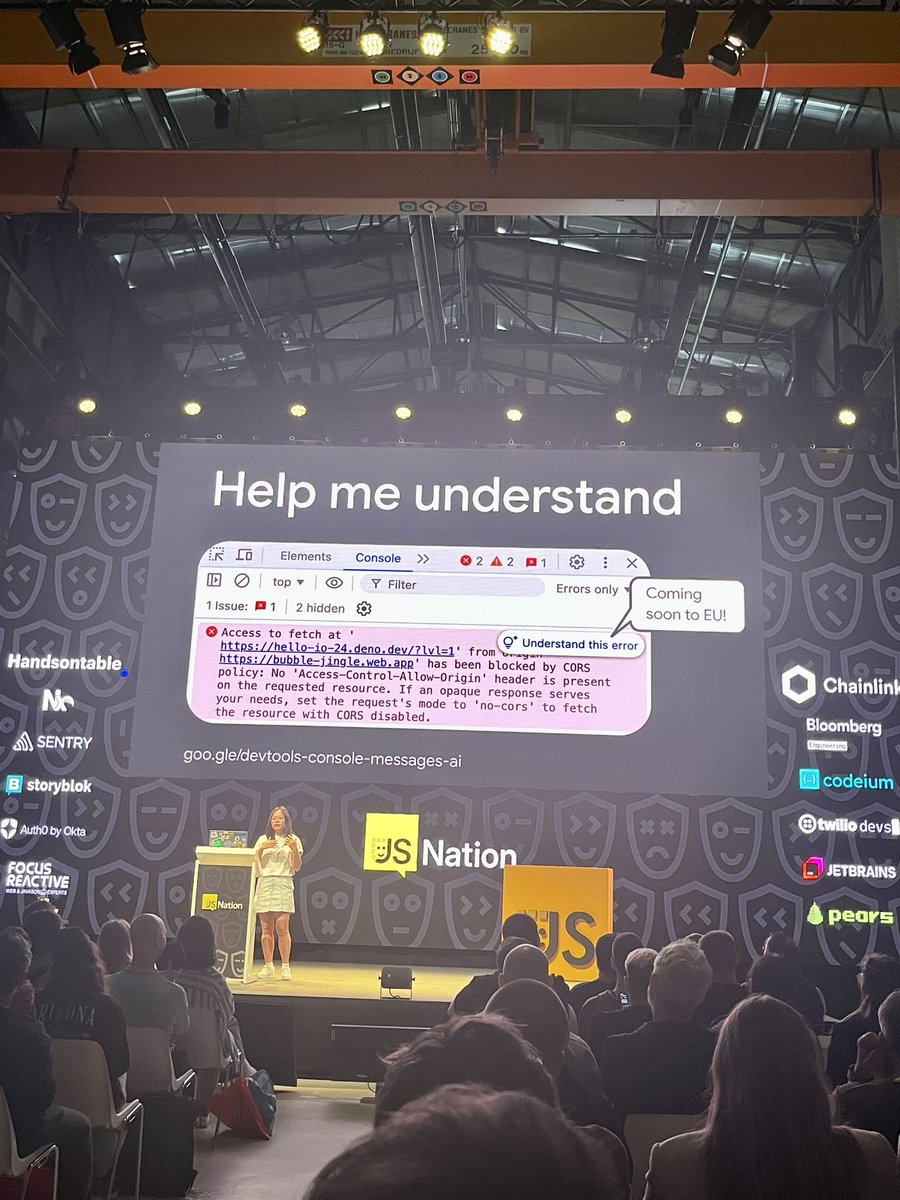 Zad_b's tweet image. “From Friction to Flow: Debugging With Chrome DevTools” with @jecfish #jsnation #chromedevtools @ReactSummit