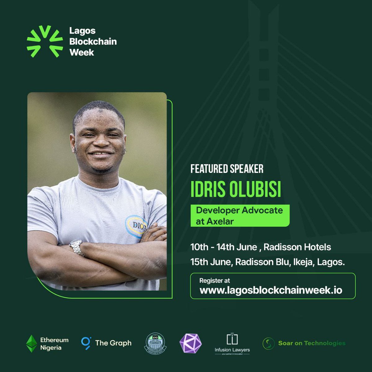 olanetsoft's tweet image. It&apos;s #LagosBlockchainWeek, and I&apos;m happy to be hosting a workshop tomorrow, Friday! 

I’ve got some exciting updates to share, so make sure you don’t miss my session.

@LagosBlockWeek

See you there!