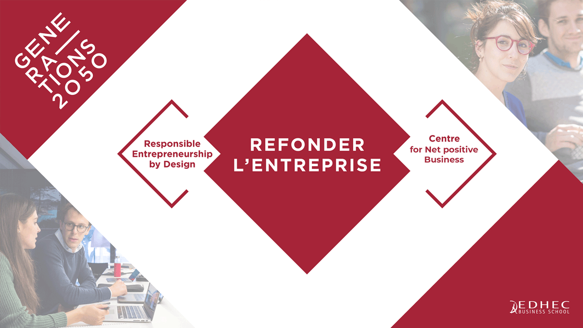 EDHEC_BSchool's tweet photo. #Generations2050 Lâ#EDHEC ambitionne dâinventer & de diffuser de nouveaux modĂšles dâentreprises net positives en intĂ©grant les enjeux contemporains dans des projets comme:
â© lancer le Centre for Net Positive Business
â© capitaliser sur le Centre for Responsible Entrepreneurship https://t.co/qksOYRoYua