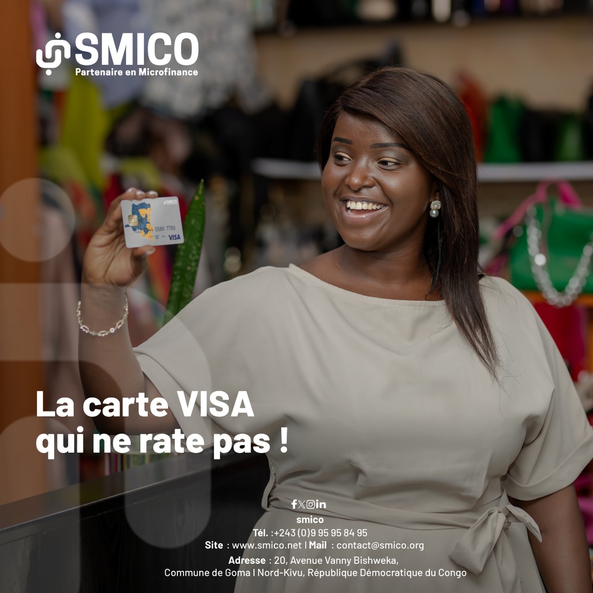 SmicoSA1's tweet image. L&apos;avenir financier à portée de main !
Découvrez la liberté avec notre carte VISA Mali.

Pour toute assistance contactez notre service client au +243 9 95 95 84 95, contact@smico.org ou passez en agence !

#InnovationFinancière #Liberté #VISA #SMICO #Microfinance
