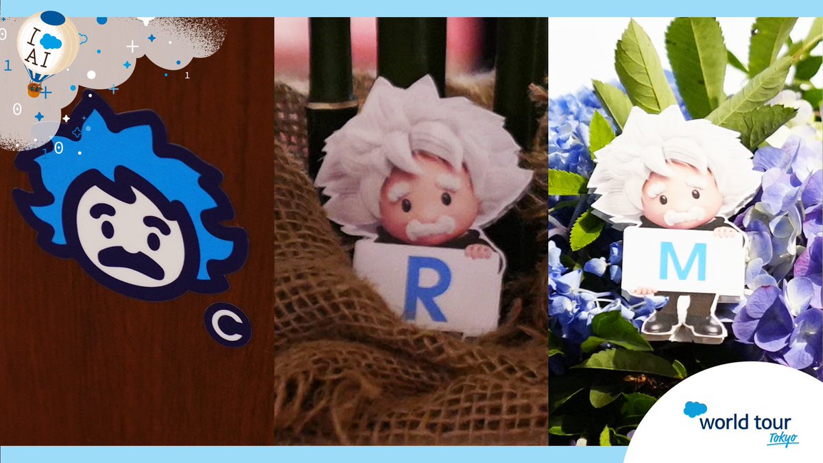 SalesforceJapan's tweet image. ⋱𝐃𝐚𝐭𝐚 + 𝐀𝐈 + 𝐂𝐑𝐌 + 𝐓𝐫𝐮𝐬𝐭⋰
🔍#アインシュタインをさがせ🔎

ご参加頂き、ありがとうございました✨
#SalesforceTour🗼の会場に隠れていた彼をあなたはいくつ見つけられましたか？ 🔠🧑‍🔬

彼の名前がつけられたSalesforce のAIについて、詳しくはこちら⬇️
sforce.co/4b0i0ld