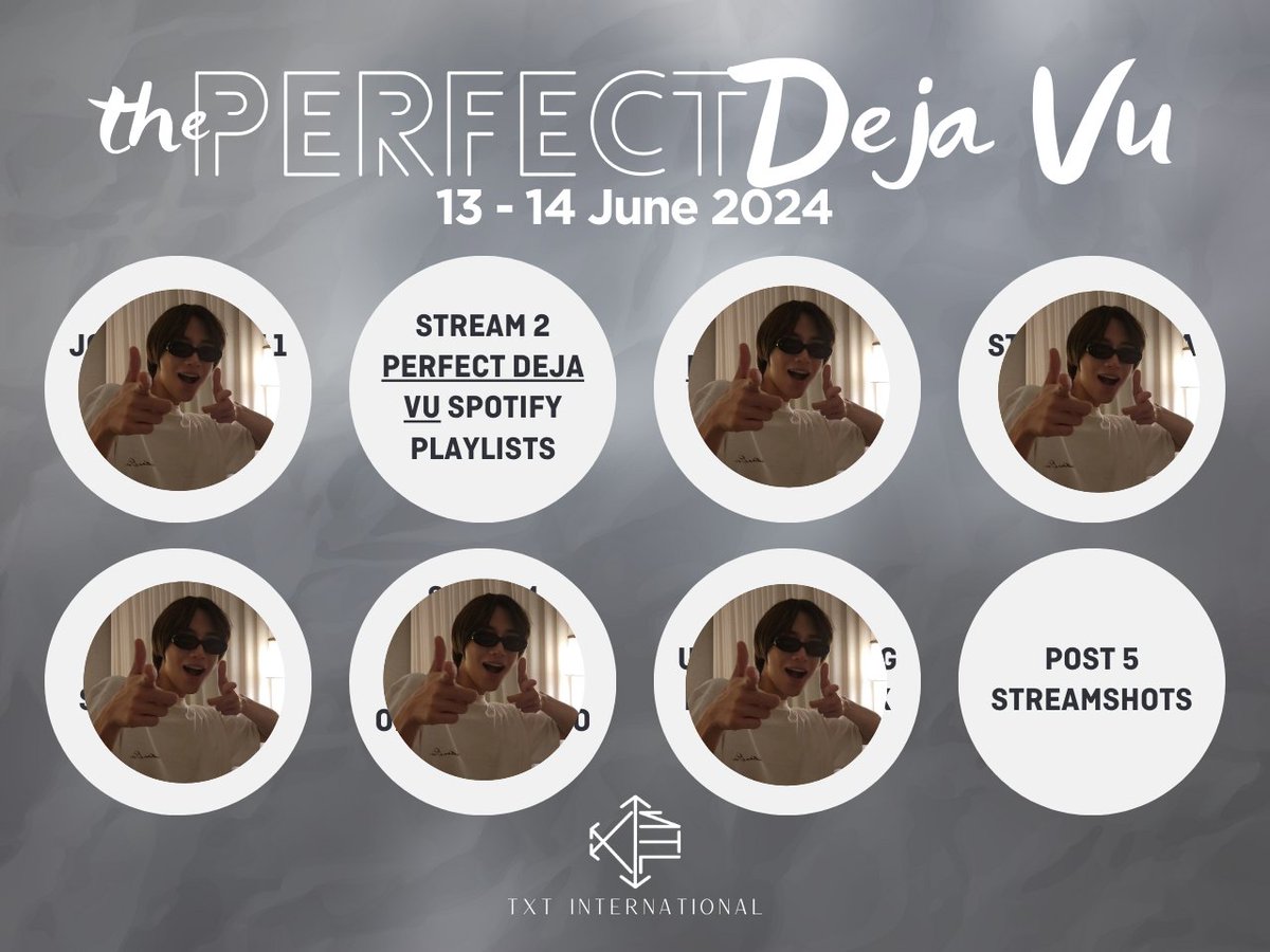 onedream4txt's tweet photo. 6 stamps done:
• Join a SH Session
• Finish a YT PL
• 3x Perfect Storm Lyric Video
• 3x Perfect Storm Audio
• 3x Deja Vu MV
• 5x hashtag use

And yes, uri dalkong is cheering us on~
Let's do our best in streaming!

#The_Perfect_DejaVu
#MOA_to_1M
#TOMORROW_X_TOGETHER https://t.co/8lfRlpTHdA