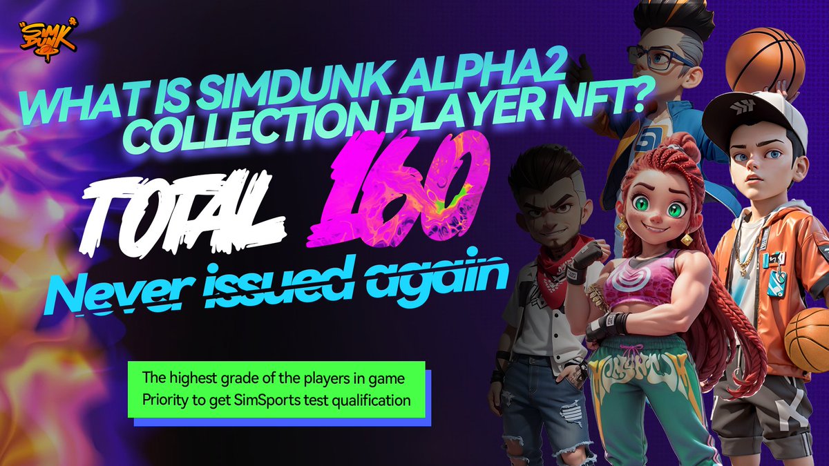 SimSports (@simsportsclub) on Twitter photo 🎉Give away two SimDunk Alpha2 Collection Player NFT Effie, don’t miss the opportunity.The NFT no longer on sale in the future, wish you good luck!
⏰Event time: June 13th-June 18th (UTC+8)
1⃣Follow <a href="/Jin_rising/">Echoes_jin</a> <a href="/SimDunkOfficial/">SimDunk Official</a>
2⃣TAG3 & RT & LIKE
3⃣ Join discord.gg/xYxsdsEGdt 🎉Give away two SimDunk Alpha2 Collection Player NFT Effie, don’t miss the opportunity.The NFT no longer on sale in the future, wish you good luck!
⏰Event time: June 13th-June 18th (UTC+8)
1⃣Follow <a href="/Jin_rising/">Echoes_jin</a> <a href="/SimDunkOfficial/">SimDunk Official</a>
2⃣TAG3 & RT & LIKE
3⃣ Join discord.gg/xYxsdsEGdt
