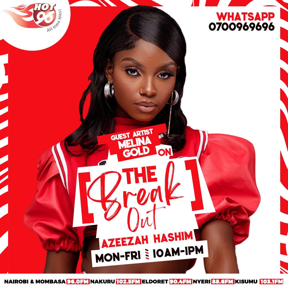 Hot_96Kenya's tweet photo. @melinagold_ is in the building slaying notes and style 💅🏻

#thebreakout 
#Hot96FM https://t.co/zZfmHyHnAy