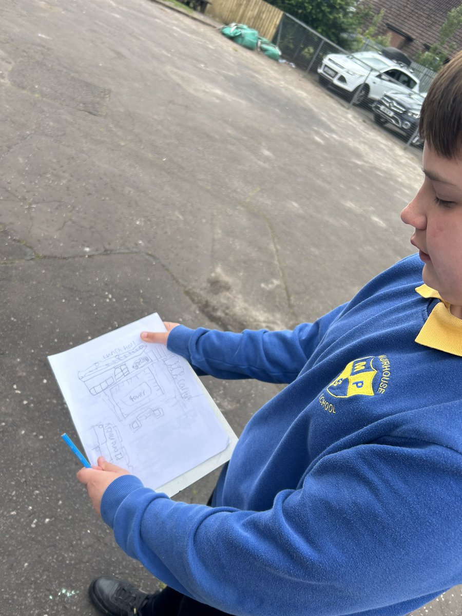 MrsMeekMPS's tweet photo. This morning, P6/7 took part in their final #BEARengineering lesson. They’re busy mapping out the playground and looking for the perfect spot for a rain garden! https://t.co/dPV8NbeVYY