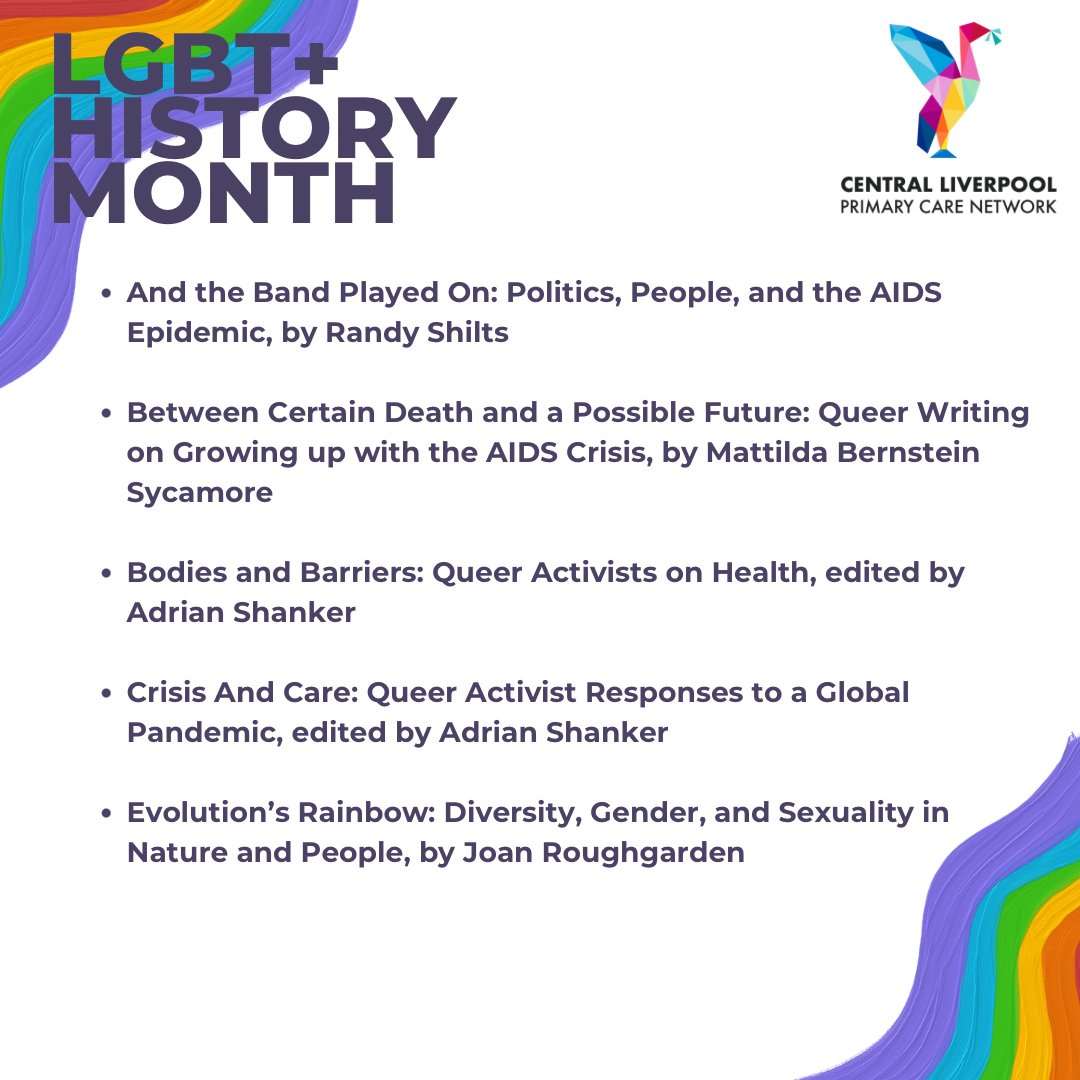 TheElmsMedLpool's tweet photo. Reading list of books which touch on themes of healthcare, biology and medicine from an
LGBT+ perspective.🏳️‍⚧️🏳️‍🌈 #PrideMonth https://t.co/d4VL70k1Iv