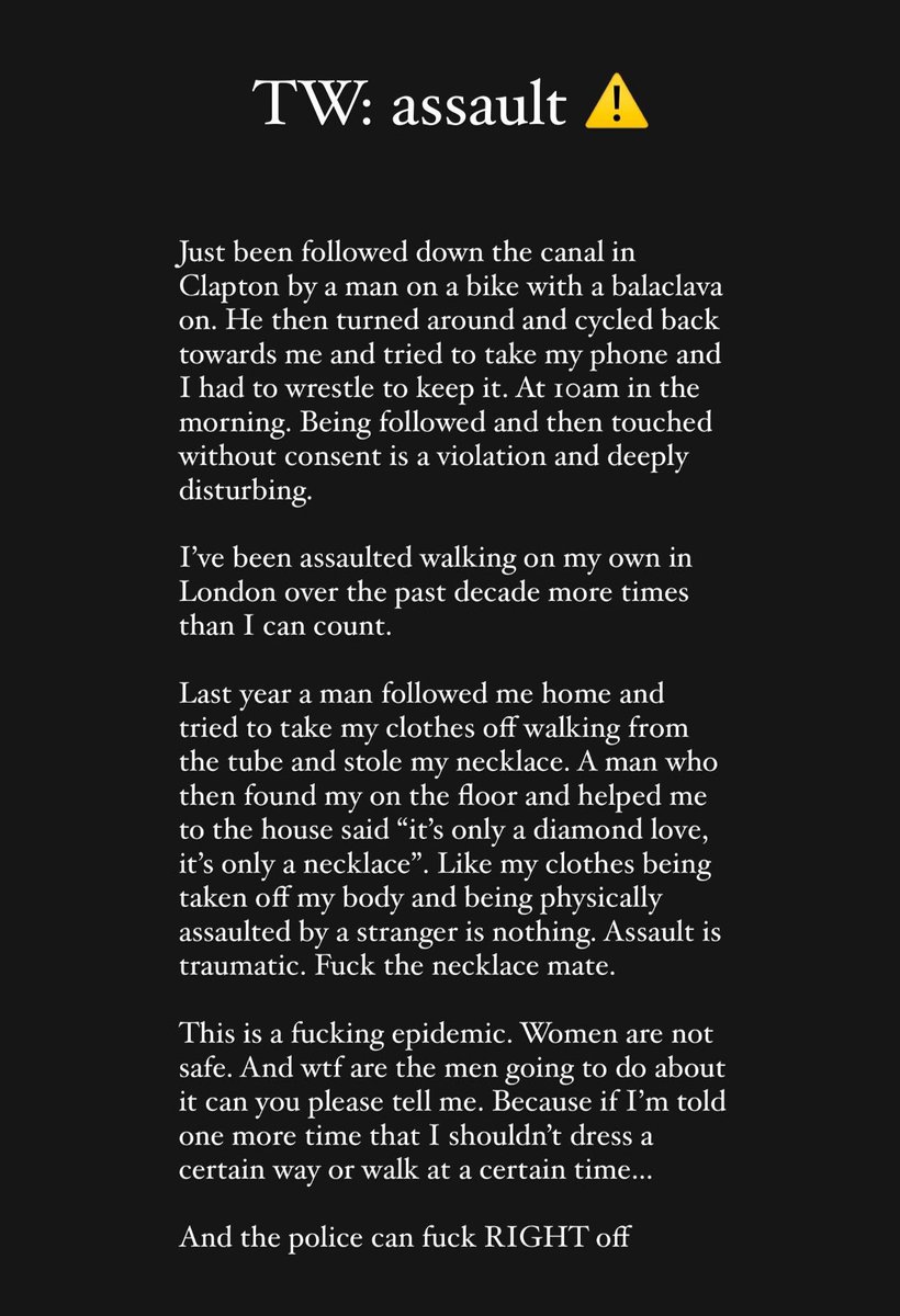 TW: Assault #hackney