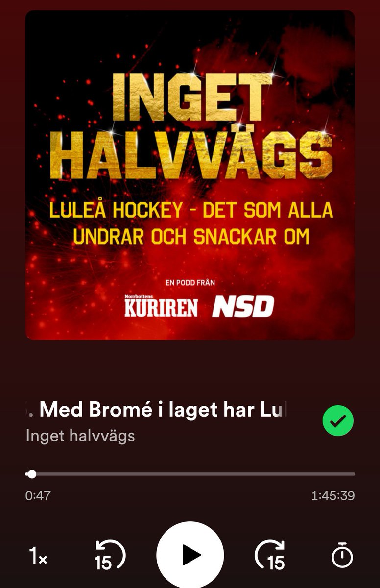 TrakHockey's tweet photo. @Ingethalvvags Få i hop 1:45 utan Pelle är bra jobbat, nu kör vi.
#Tackar https://t.co/u8qcjz2Pci