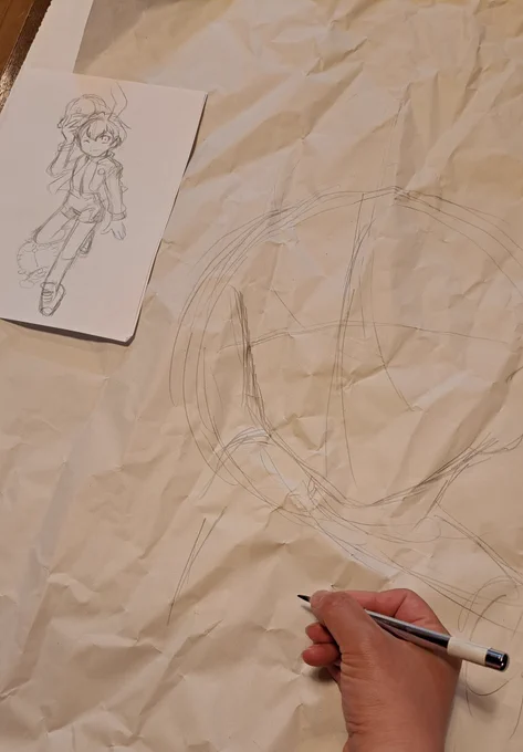 等身大イタズラ書きはじめます!!ルカくん描くよーー 