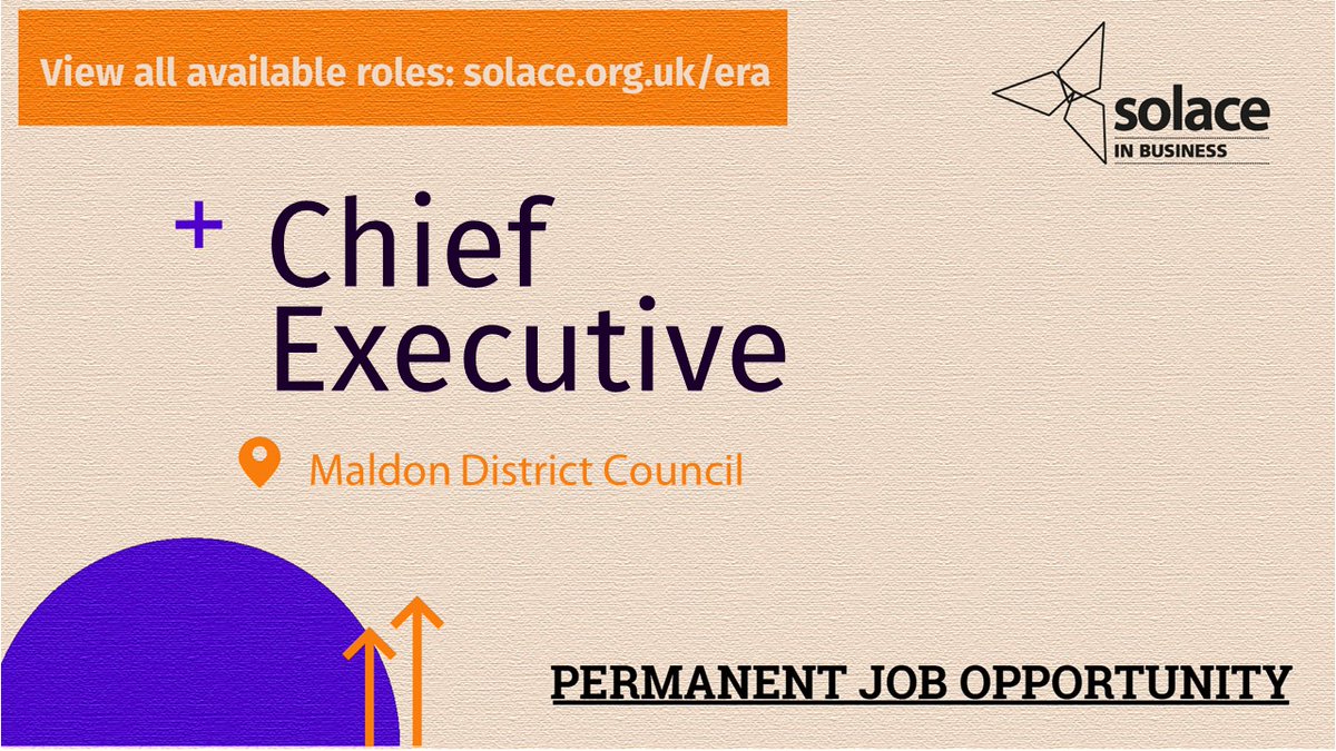 SolaceRecruit's tweet photo. We are looking for a highly effective leader to join the team at Maldon District Council as their Chief Executive. Visit https://t.co/W46gkiY2th information on the role, and the council. Or you can call us on 020 7976 3311 to discuss the role in further detail. https://t.co/ZTZuDL6MeN
