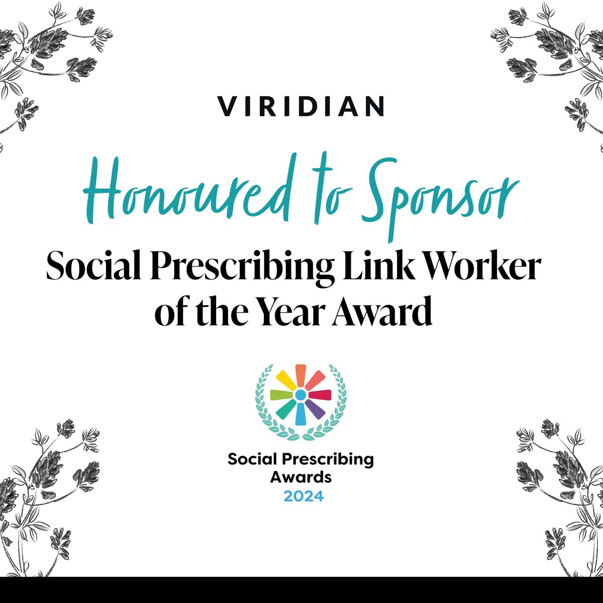 Viridian is thrilled to be sponsoring the Link Worker of the Year award at the International Social Prescribing Conference, <a href="/SocialPrescrib2/">Social Prescribing Network</a>  taking place at The University of Westminster in London on the 19th and 20th of June.