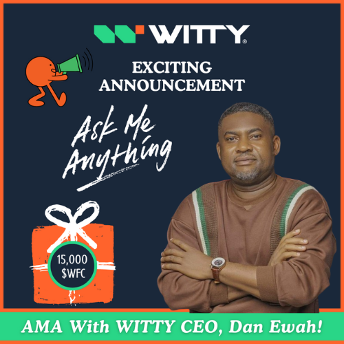 thewittytech001's tweet image. 📢 Exciting Announcement: Getting set for Exchange listing with the WITTY CEO, Dan Ewah - AMA session!

🗓 Date &amp;amp; Time: Friday, 14th June at 1 PM (WAT)

Join us for a live AMA session with our WITTY CEO, Dan Ewah, on Twitter. Also streaming on YouTube and Facebook!

🌟 What to
