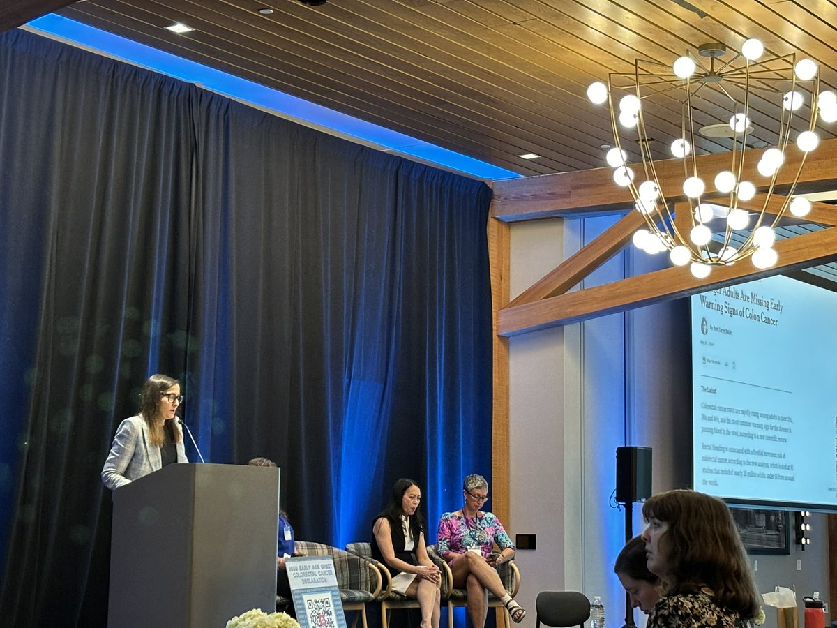 ARosen380's tweet photo. Great talk on the work @drholowatyj is doing on the topic of fertility in early age onset colorectal cancer patients! We have to ensure these conversations are happening with patients as they are being diagnosed!  #24SECRCCTN #crcsm #ayacsm https://t.co/VYTrYdHH9h