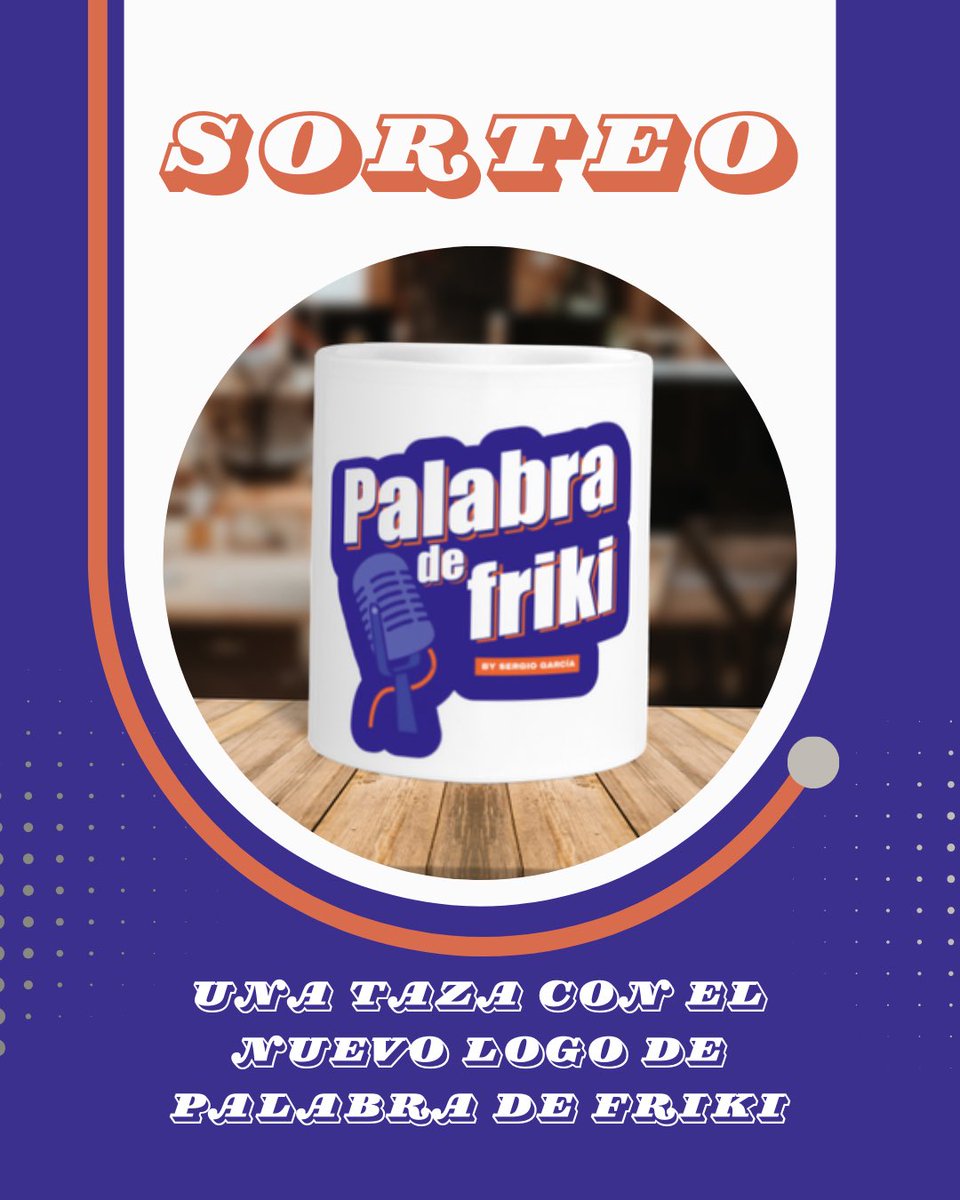 Como he cambiado el logo recientemente, sorteo una taza con la nueva imagen de ‘Palabra de Friki’. 

Participar es muy sencillo:

🔹 Sígueme (<a href="/PalabraD3Friki/">Palabra de Friki</a>)
🔹 Haz RT a este tweet
🔹 Menciona a alguien en los comentarios

Anunciaré a la persona ganadora el 30 de junio. ¡Suerte!