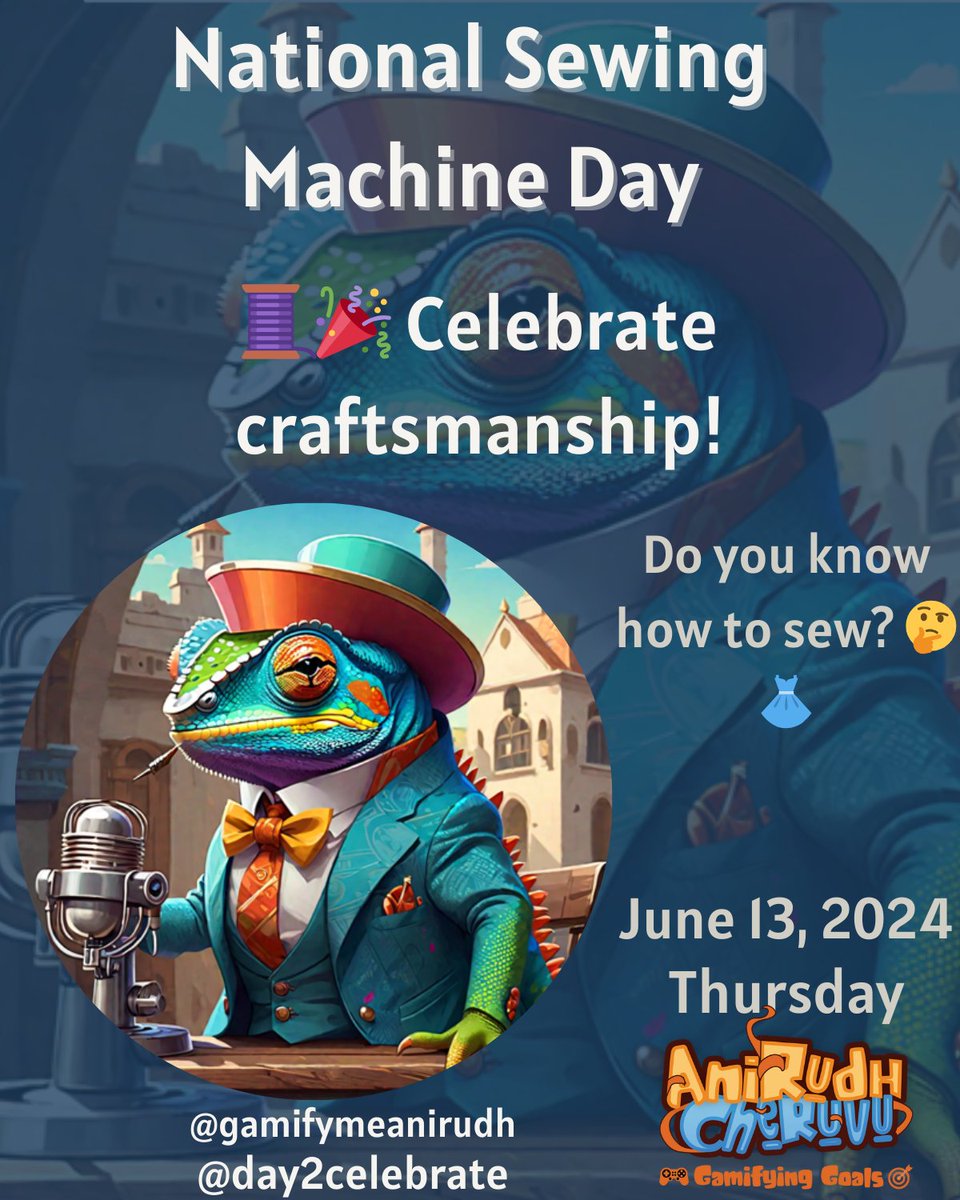 gamifymeanirudh's tweet image. 🧵✂️ Happy National Sewing Machine Day! Today, let's celebrate the invention that revolutionized the world of fashion and  and all its possibilities! #NationalSewingMachineDay #SewHappy #SewingSolutions