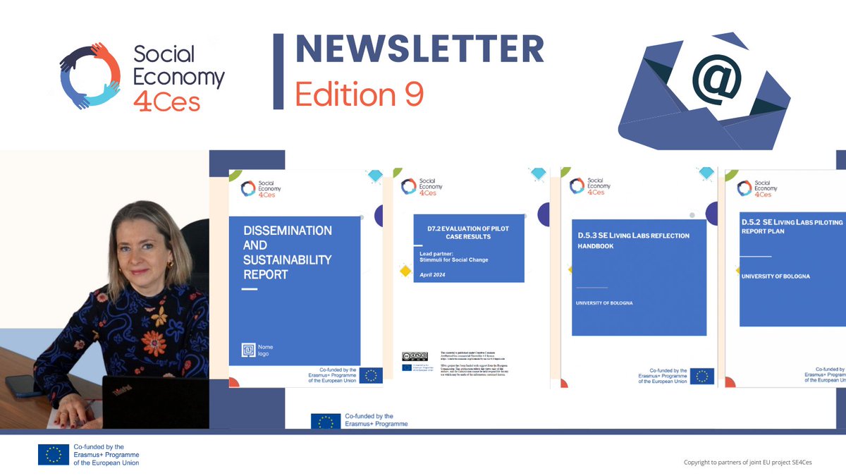 🚀 Check out edition 9 of the #SE4Ces newsletter! 

Dive into project results, meet our new partners, and explore our recent reports. 

Stay updated on the future of social economy education. Join us in this exciting journey! 
Read it here: mailchi.mp/d80c8c1c0b31/s…
