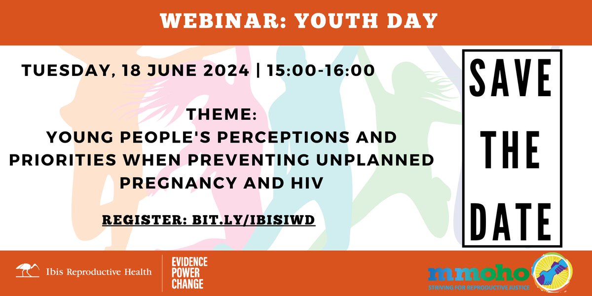 IbisRH's tweet image. 🌟WEBINAR ALERT 🌟

Join us on 18 June 2024 for a special webinar to discuss the challenges young people face today.
📅 Date: 18 June 2024
⏰ Time: 15:00-16:00
💻 Register now: bit.ly/ibis-youth-day
Don’t miss this important discussion!

#AddYourVoice #AfricaRegionStrategy
