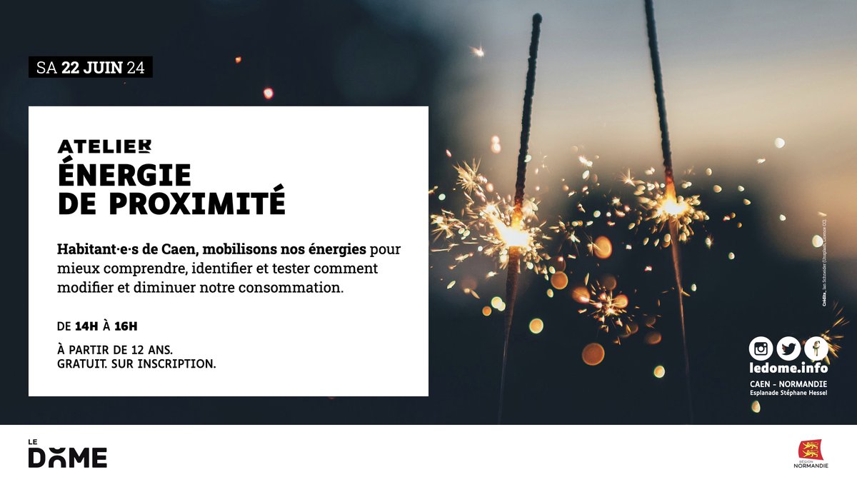 #Mobilisation 📢 · Habitant·e·s de Caen, venez réfléchir sur les usages énergétiques actuels et identifier les problèmes spécifiques de votre quartier ! Pour contribuer à cette réflexion collective, ça se passe le samedi 22 juin de 14h à 16h au Dôme. 📍 ▶️ rebrand.ly/nrgie-prox