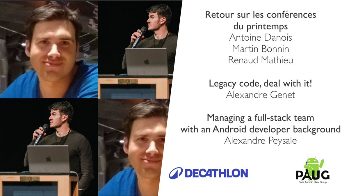 📢 Rejoignez-nous pour le dernier #Meetup #Android Paris de la saison chez <a href="/Decathlon/">Decathlon</a> ! Un grand merci à eux pour leur accueil 🏃

🗓️ Jeudi 20 Juin
🗣️ Retour sur les confs de printemps, le legacy code, et la gestion d'équipes full-stack

📍 Inscriptions : meetup.com/android-paris/…