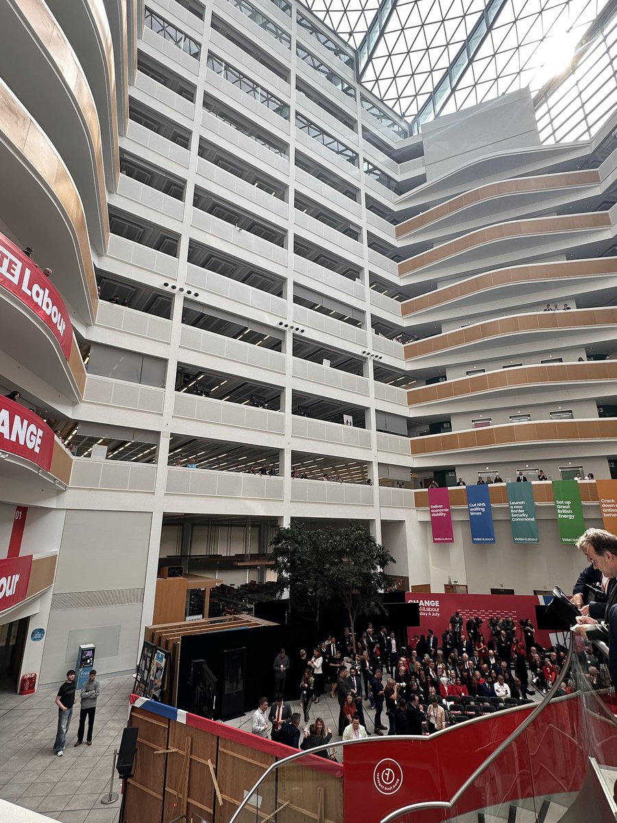 christiancalgie's tweet photo. Pure DoSAC vibes from Labour’s manifesto launch location https://t.co/hUssd3lIdX