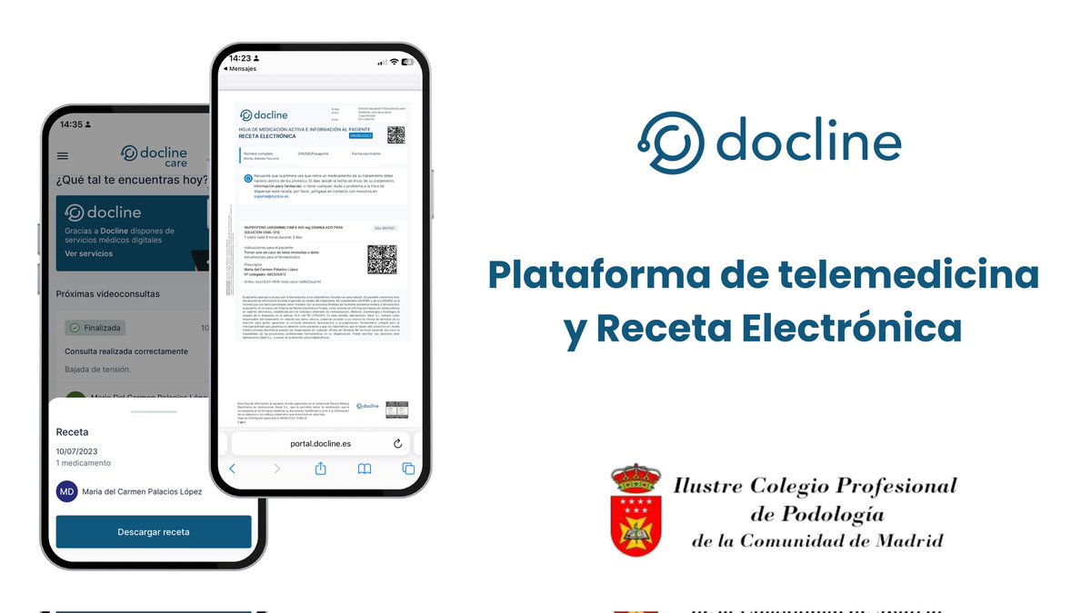 ⭐Tenemos el placer de anunciaros la incorporación de la Receta Eléctronica Privada para tod@s l@s colegiad@s de la Comunidad de Madrid ⭐

De la mano de <a href="/Docline_/">Docline</a> 

Más información de como registrarse en los canales oficiales y en el área privada de la web.
