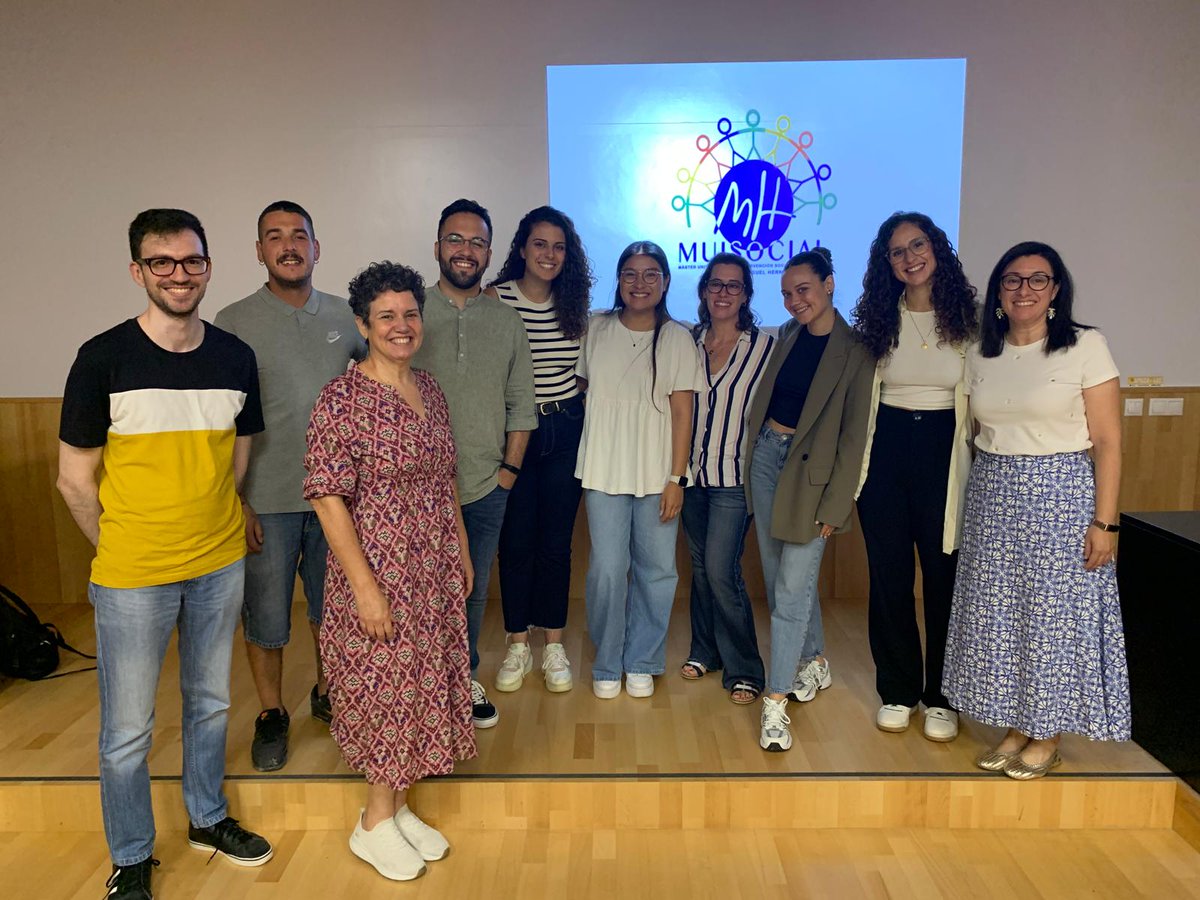 MUISOCIAL_UMH's tweet photo. ¡El estudiantado de la primera promoción del Máster #MUISOCIAL ya ha defendido sus TFMs! ¡Enhorabuena a todos/as! 👏👏👏🧑🎓👩🎓👨🎓🥳🥳 https://t.co/oKCMa7Kati