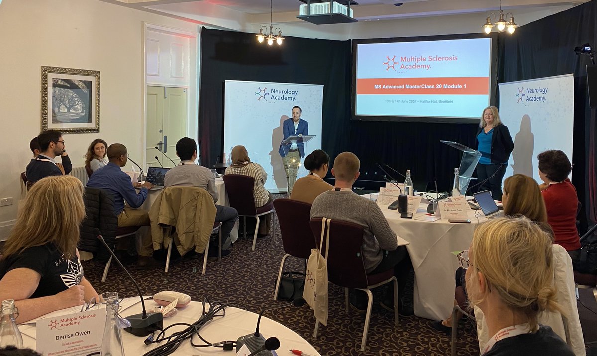 TheNeuroAcademy's tweet photo. We are delighted to welcome our next cohort of MS Advanced delegates in Sheffield today for what promises to be two days of insightful education, valuable networking, and engaging discussions! #multiplesclerosisMC https://t.co/9Rvrkmz462