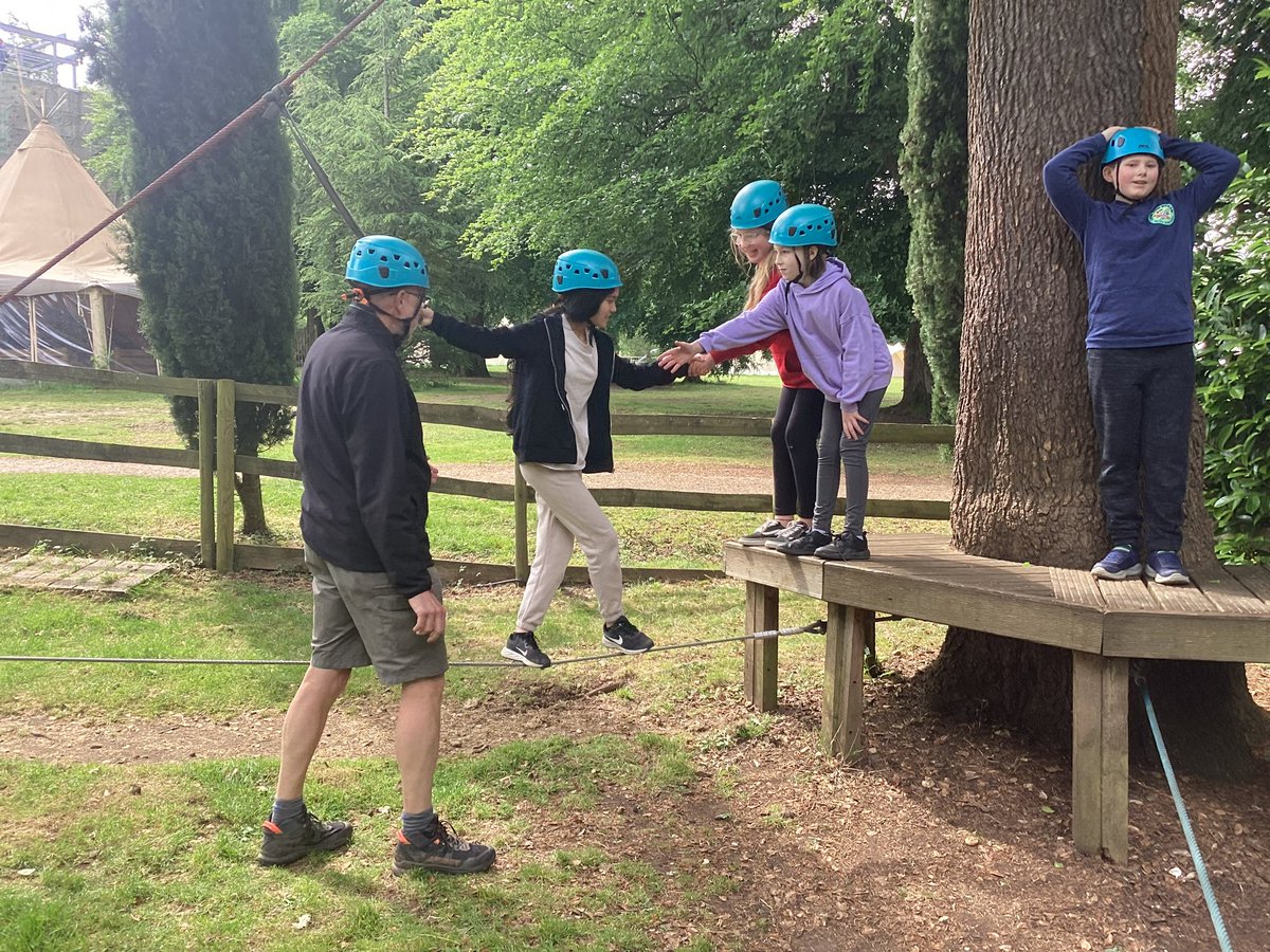 hillcroftps's tweet photo. Year 6 have also been taking on a low ropes challenge course, thinking about the best way to get the whole group across different sections together #year6 #highashurst https://t.co/GarjBJ2p5N