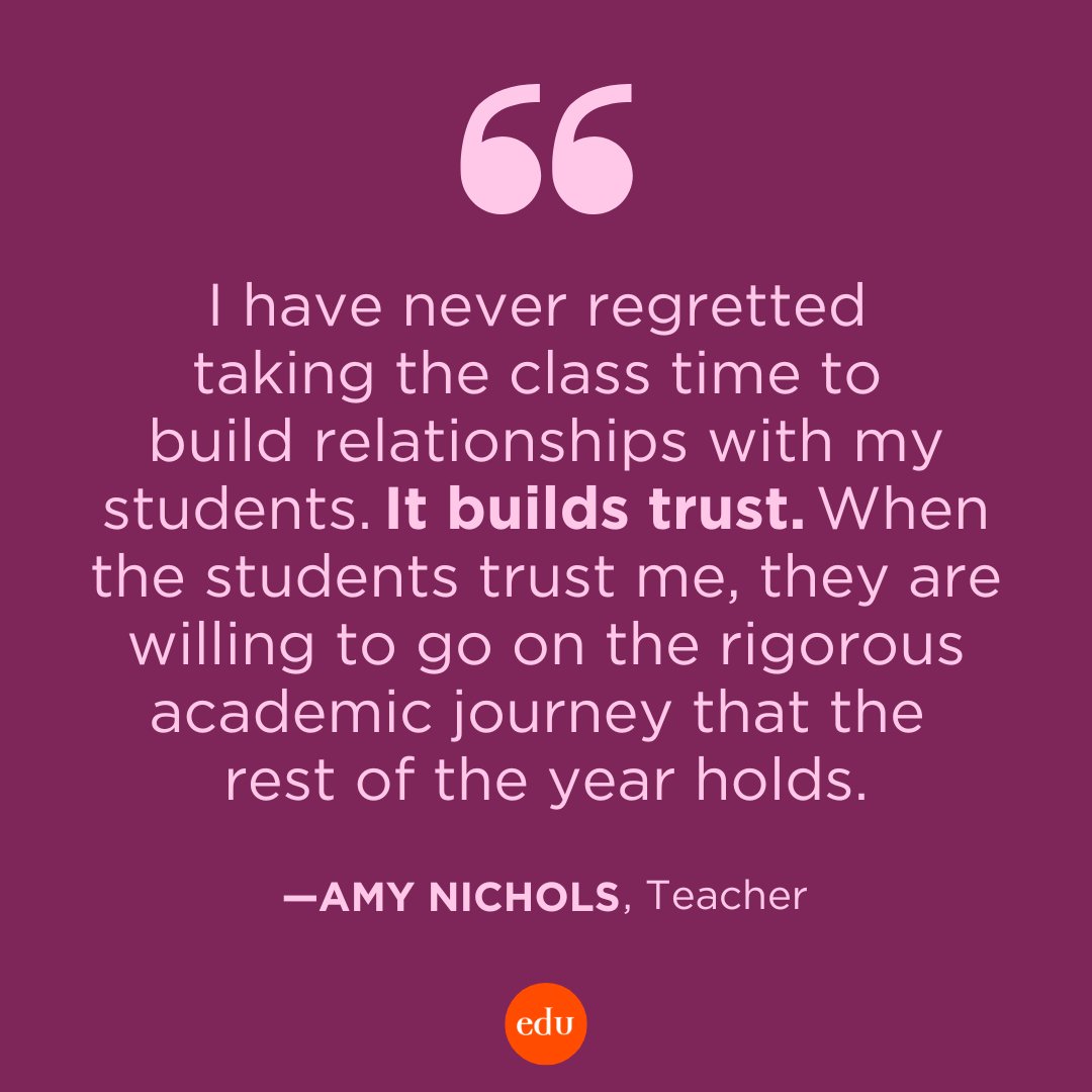 Amy shares her favorite relationship-building activities for older students: edut.to/3Kre0Q1