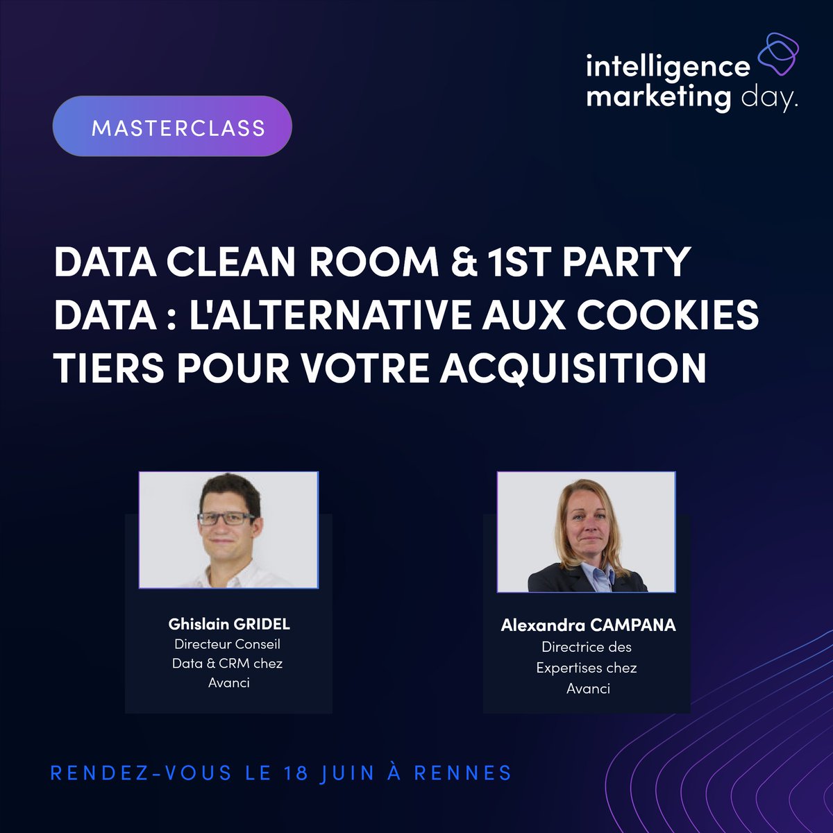 we_are_inbound's tweet image. Découvrez comment la data first party redevient cruciale dans ce monde sans cookies tiers pour optimiser votre stratégie d’acquisition. 📊

Cette masterclass est animée par, @GhislainGRIDEL  et Alexandra Campana.

INSCRIPTION 👉 my.weezevent.com/intelligence-m…

#IMD24 #DigitalMarketing