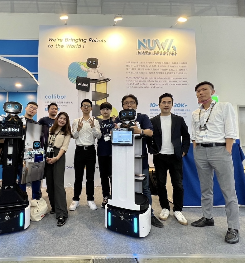 NUWA_ROBOTICS's tweet photo. This year's Computex 🖥️ is grander and more magnificent than ever before.

We extend our heartfelt thanks to everyone who visited and saw our Kebi and Collibot 🤖️. Attendees from at least a dozen different countries 🌍 gathered together, making it an unprecedented event 😆. https://t.co/ciNmmZxUrj