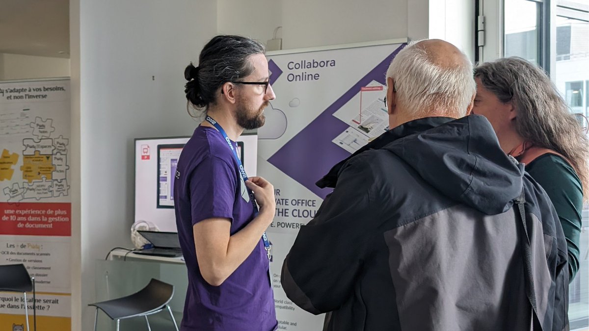 CollaboraOffice's tweet photo. 📢 We were happy to participate in this year's #OW2con and especially excited to support it as gold sponsors. It was great showcasing our integration with Pristy, (developed by @JeciCorp), which ensures secure #documentcollaboration with a user-friendly, modern interface.
OW2 is dedicated to creating new technology and fostering a vibrant community and business ecosystem. Sharing the same mission, we look forward to continuing our collaboration. 💜
#CollaboraOnline #OW2con #OpenSource