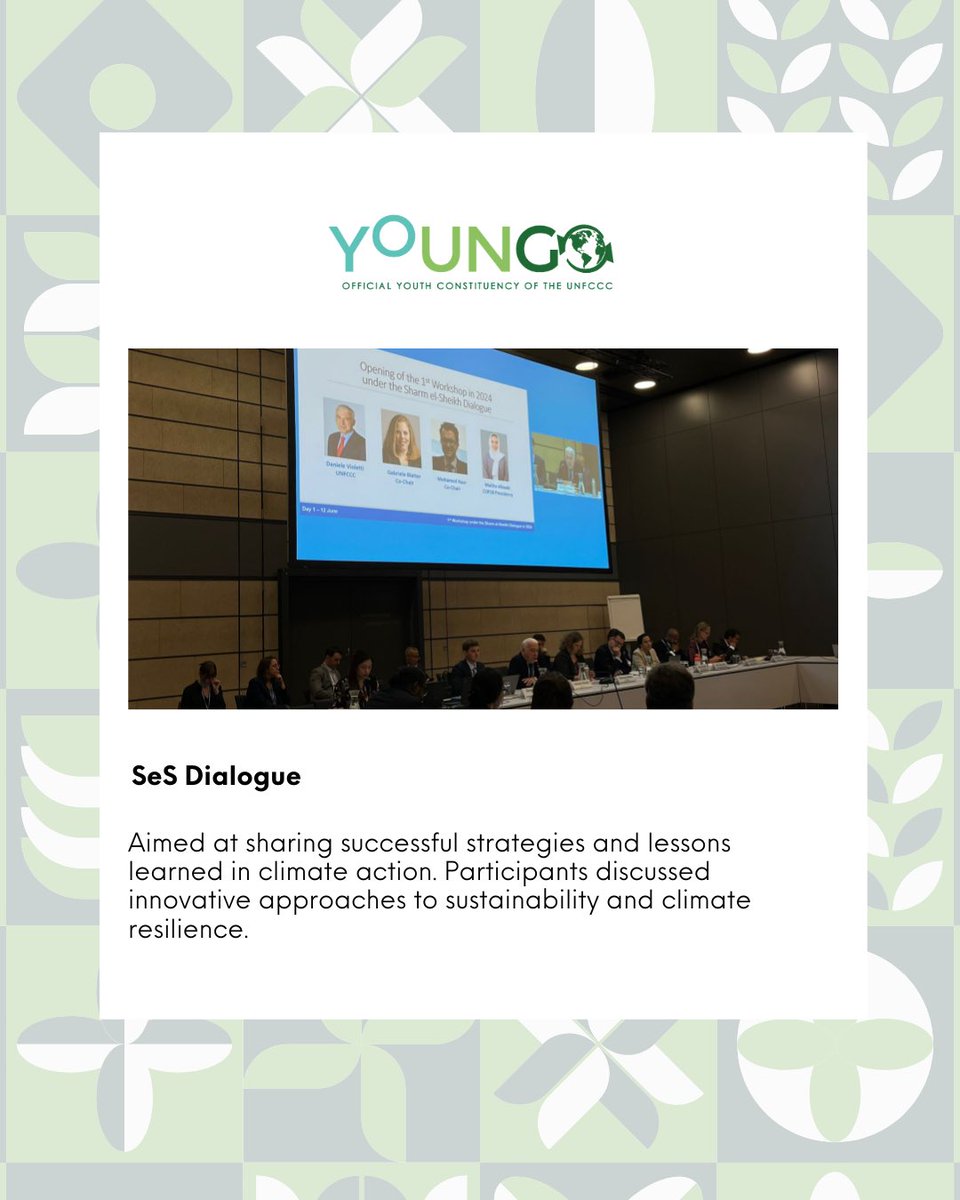 youngo_unfccc's tweet photo. On Ninth day of SB60 featured dynamic discussions, youth advocacy, and essential dialogues on ocean and climate change. 

Emphasis on capacity building, innovative youth actions, and urgent financial support for loss and damage. https://t.co/LL3DhSSnq8