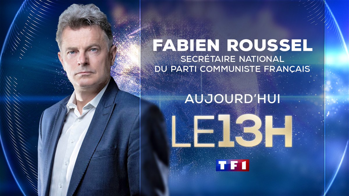 TF1Info (@tf1info) on Twitter photo 🔵 𝐀̀ 𝐬𝐮𝐢𝐯𝐫𝐞 dans #LE13H de <a href="/TF1/">TF1</a>
🗣️ 𝐅𝐚𝐛𝐢𝐞𝐧 𝐑𝐨𝐮𝐬𝐬𝐞𝐥 (<a href="/Fabien_Roussel/">Fabien Roussel</a>) est l'invité du JT de 13H. Le Secrétaire national du <a href="/PCF/">PCF</a> répondra en direct aux questions de 𝐌𝐚𝐫𝐢𝐞-𝐒𝐨𝐩𝐡𝐢𝐞 𝐋𝐚𝐜𝐚𝐫𝐫𝐚𝐮 (<a href="/MSLacarrau/">Marie-Sophie Lacarrau</a>)
📺 #TF1 cc <a href="/agindre/">Adrien Gindre</a> 🔵 𝐀̀ 𝐬𝐮𝐢𝐯𝐫𝐞 dans #LE13H de <a href="/TF1/">TF1</a>
🗣️ 𝐅𝐚𝐛𝐢𝐞𝐧 𝐑𝐨𝐮𝐬𝐬𝐞𝐥 (<a href="/Fabien_Roussel/">Fabien Roussel</a>) est l'invité du JT de 13H. Le Secrétaire national du <a href="/PCF/">PCF</a> répondra en direct aux questions de 𝐌𝐚𝐫𝐢𝐞-𝐒𝐨𝐩𝐡𝐢𝐞 𝐋𝐚𝐜𝐚𝐫𝐫𝐚𝐮 (<a href="/MSLacarrau/">Marie-Sophie Lacarrau</a>)
📺 #TF1 cc <a href="/agindre/">Adrien Gindre</a>