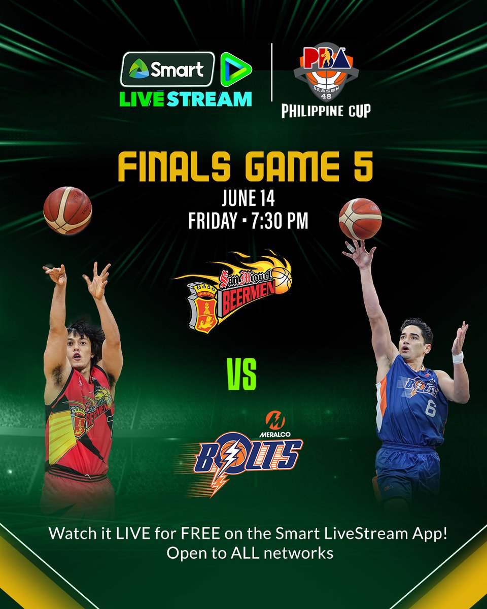 LiveSmart's tweet photo. SMB has evened the series up! π Tune in to a crucial PBA Philippine Cup Game 5 on the Smart LiveStream App, now FREE for all networks.
Download the app now: https://t.co/RYkW2lwIWC. You can also stream via web browser on https://t.co/GaDp1mTrDP.
#PBAOnSmart https://t.co/EZlEQBFFEC