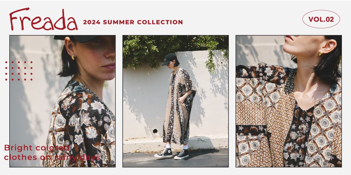 Daytona_Park's tweet photo. 【 Freada TOPICS 】
2024 SUMMER COLLECTION vol.2
ようやく暖かくなり、街でも半袖を来た人の姿が目立つようになってきました。
皆さまいかがお過ごしでしょうか。
夏を彩るFreadaのブライトカラーで、迫りくる梅雨も楽しみましょう。
▶︎https://t.co/GlbVkA9QFU
#Freada #フリーダ https://t.co/2Ii9oruEy9