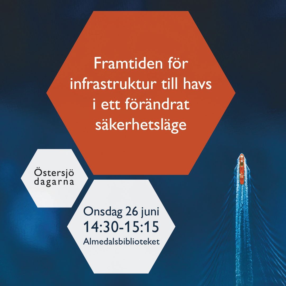 🌊 Östersjödagarna är tillbaka för att ge #havet en röst under #Almedalen2024.

SEI:s Karina Barquet och Frans Sjölander #MistraGeopolitics diskuterar havsbaserad infrastruktur &amp; #geopolitik med svenska aktörer.

buff.ly/3VEinO9
#Östersjödagarna <a href="/MistraForskning/">Mistra</a> @barquet4