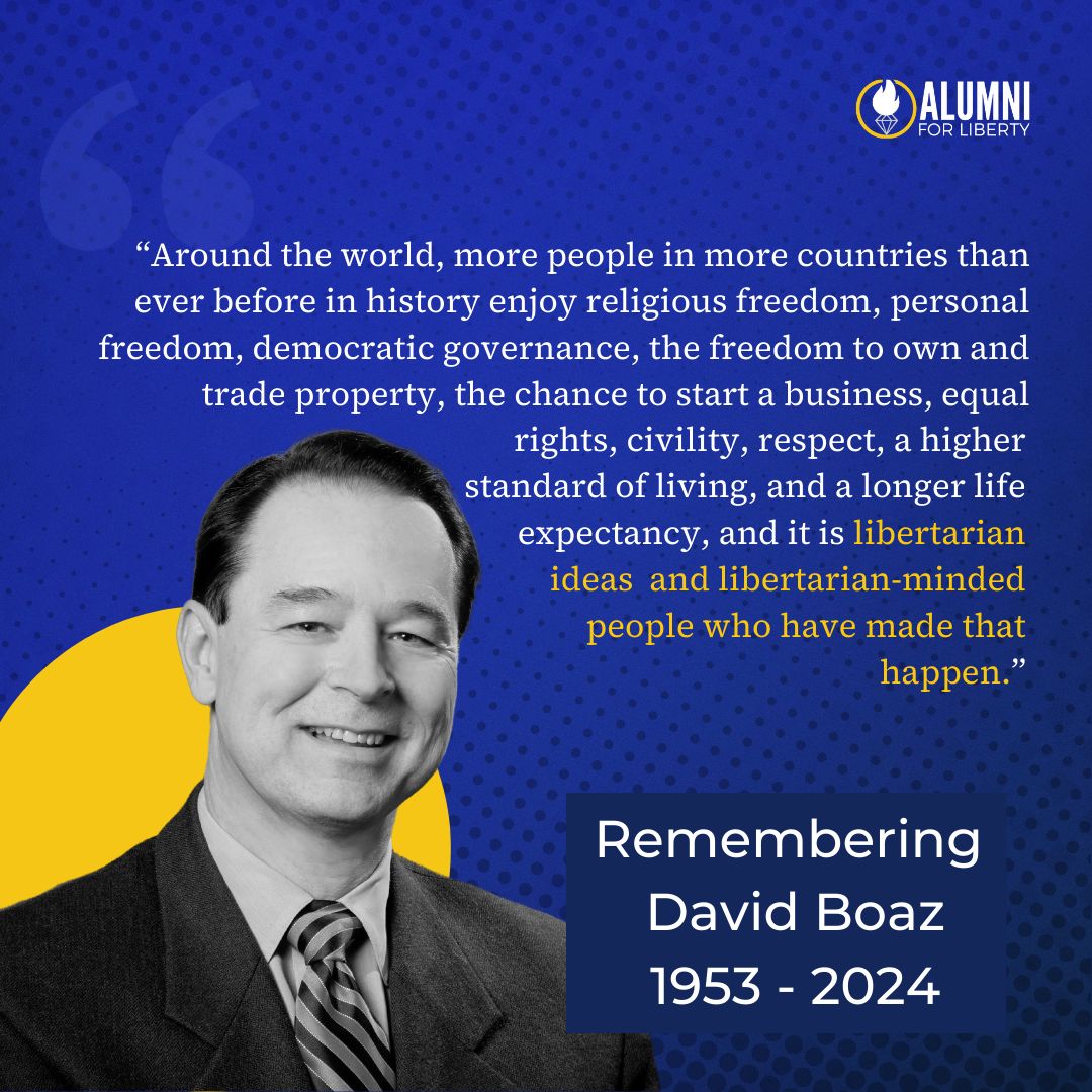 SFLAlumni's tweet photo. David Boaz's unwavering dedication to freedom left a lasting impact on the liberty movement. His legacy of mentorship and commitment for liberty continues to inspire thousands. Watch the tribute video in his honor. https://t.co/4qNjf0Pp3b
#SFLalumni #tribute https://t.co/Tr2eUg8I6u