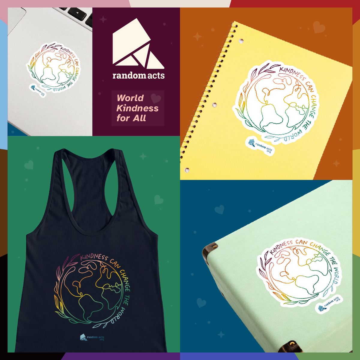 RandomActsOrg's tweet photo. Celebrate #Pride all year round! 🌈🪽 Our new #PrideCollection on Threadless champions diversity & kindness. Get yours and wear your support every day! 🏳️🌈 #KindnessForAll Shop now: https://t.co/i8xUrCHIN9 https://t.co/E7YUjVSQKN