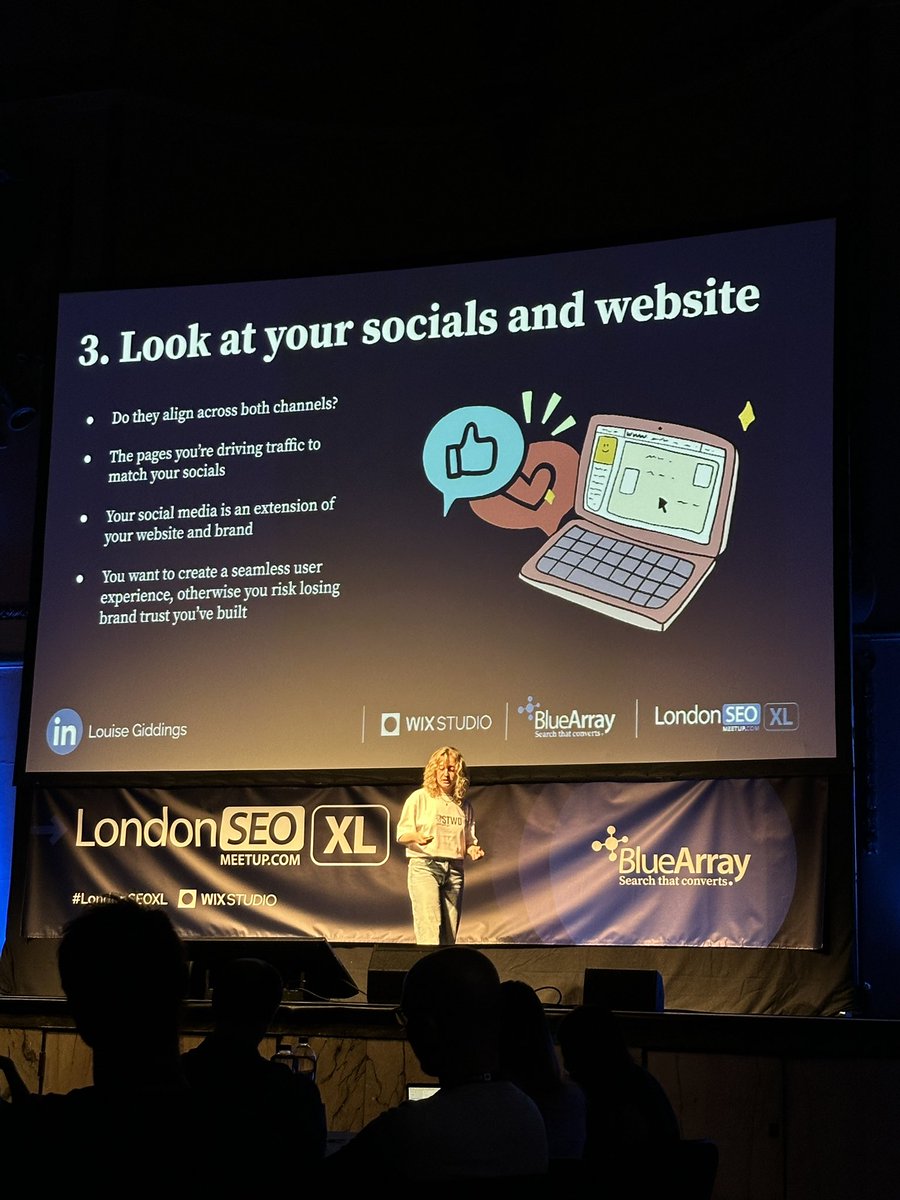 “Social media should be an extension of your website” Louise Giddings #LondonSEOXL