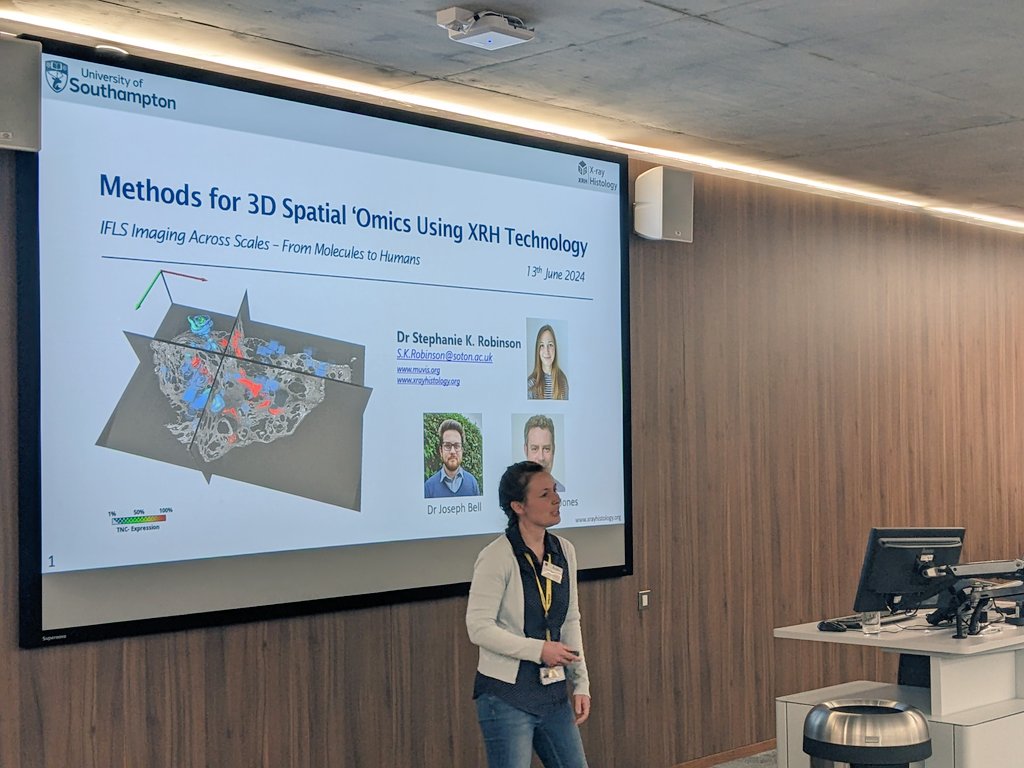 ΞΌ-VIS X-ray Imaging Centre (@muvisxrayct) on Twitter photo Dr Steph Robinson from muvis.org / xrayhistology.org team on #correlative #spatialOmics today at #IfLSImagingConf2024!
<a href="/BIUSoton/">BIU Southampton</a> <a href="/nxrayct/">NXCT - National X-ray Computed Tomography</a> <a href="/sotonbiosci/">Biological Sciences</a> Dr Steph Robinson from muvis.org / xrayhistology.org team on #correlative #spatialOmics today at #IfLSImagingConf2024!
<a href="/BIUSoton/">BIU Southampton</a> <a href="/nxrayct/">NXCT - National X-ray Computed Tomography</a> <a href="/sotonbiosci/">Biological Sciences</a>