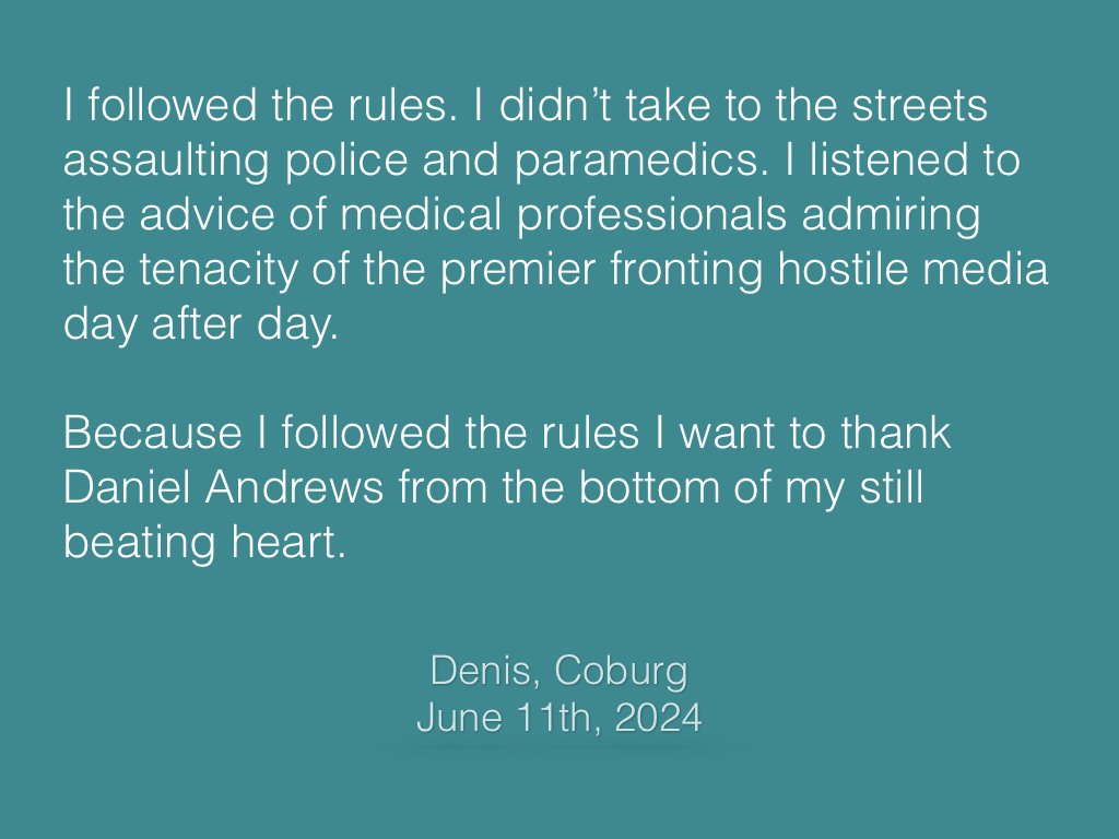 "admiring the tenacity of the premier"... Denis, you absolute, rule following flog