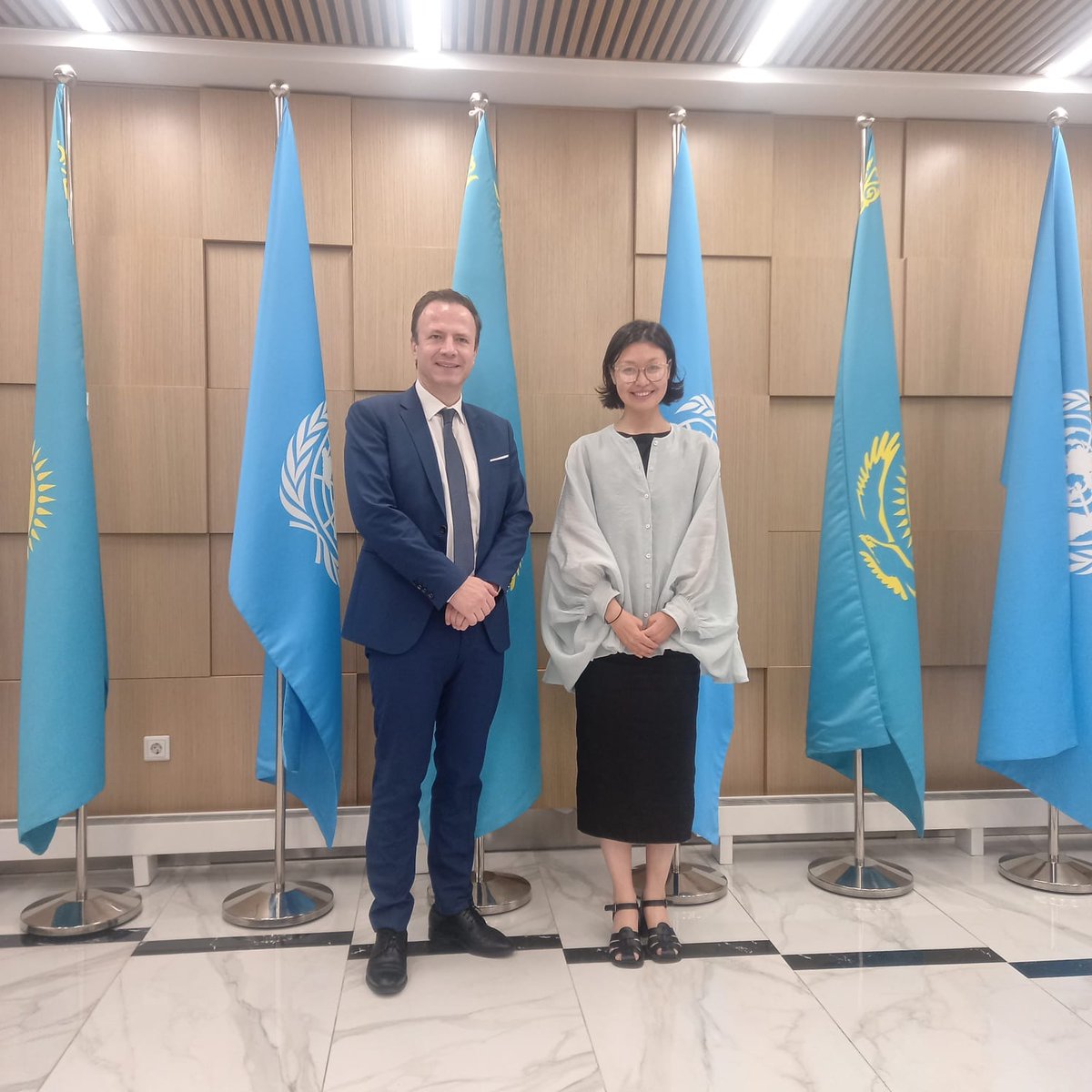 UN Environment Programme (UNEP) Europe 🌱 (@unep_europe) on Twitter photo Yesterday, <a href="/UNEP_Europe/">UN Environment Programme (UNEP) Europe 🌱</a> Director <a href="/KreilhuberA/">Arnold Kreilhuber</a> met with Ms. Zulfiya Suleimenova, Advisor & Special Representative of the President for International Environment Cooperation.
They discussed ongoing & planned environmental projects & Kazakhstan's priorities following UNEA-6. Yesterday, <a href="/UNEP_Europe/">UN Environment Programme (UNEP) Europe 🌱</a> Director <a href="/KreilhuberA/">Arnold Kreilhuber</a> met with Ms. Zulfiya Suleimenova, Advisor & Special Representative of the President for International Environment Cooperation.
They discussed ongoing & planned environmental projects & Kazakhstan's priorities following UNEA-6.